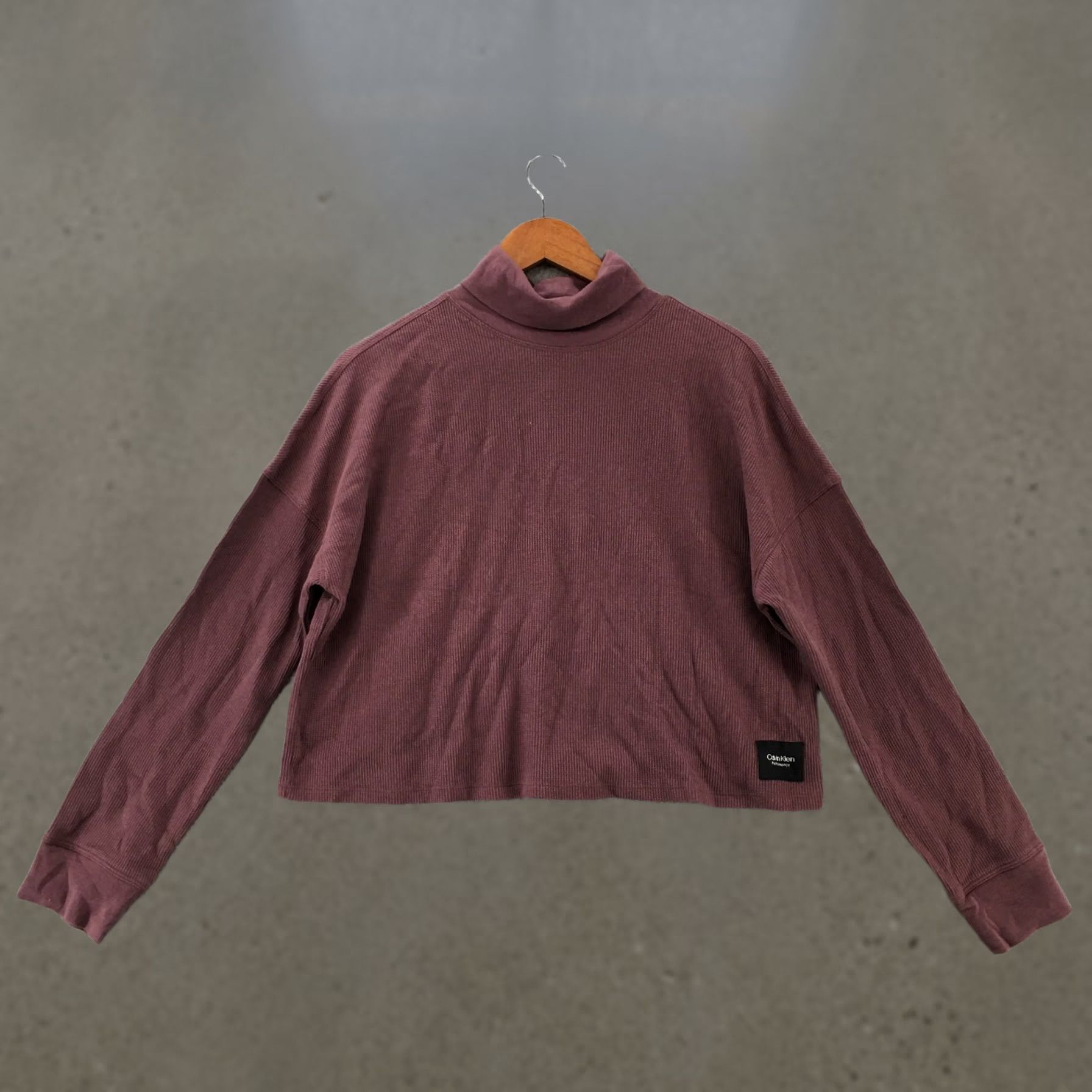 Calvin Klein Calvin Klein Turtleneck Sweater Women XL Purple Waffle Knit Pullover Long Sleeve Size XL / US 12-14 / IT 48-50 - 1 Thumbnail