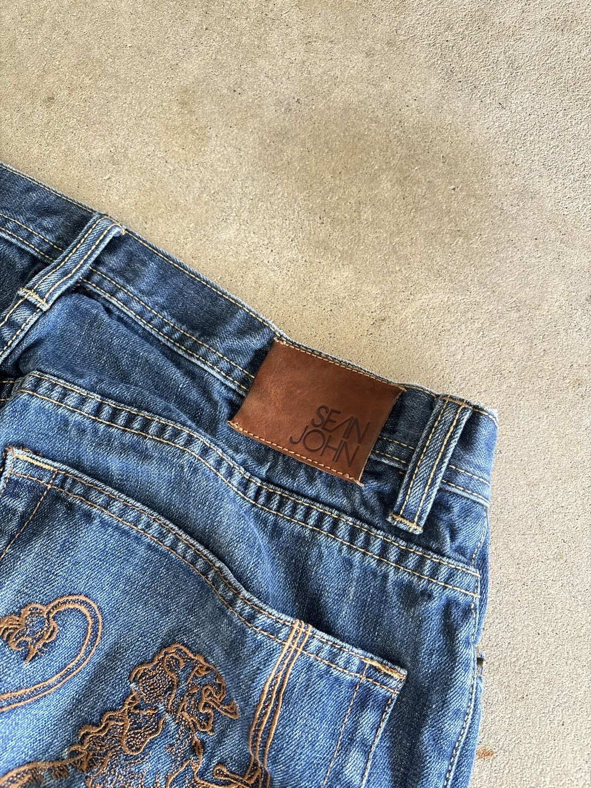 Sean John Vintage Sean John Baggy Embroidered Y2K Baggy Denim Jeans Size US 32 / EU 48 - 4 Thumbnail
