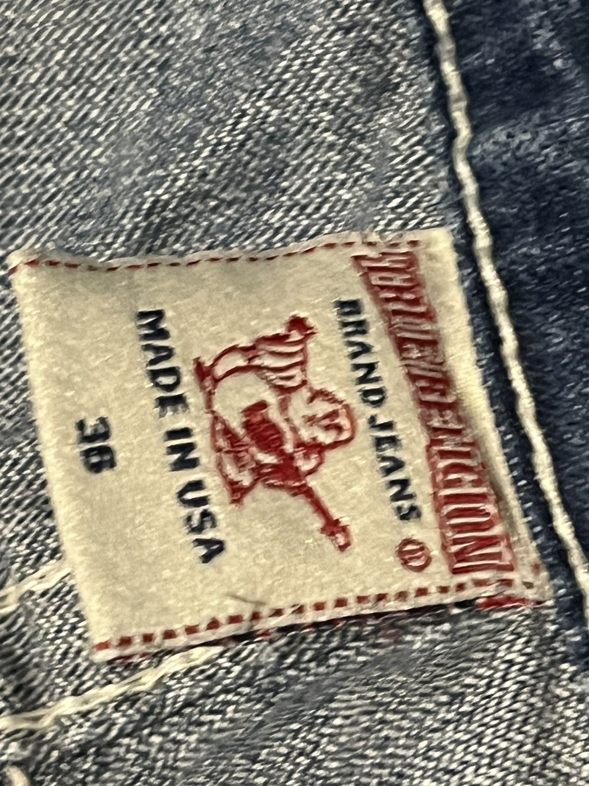 True Religion × Vintage TRUE RELIGION BOBBY VINTAGE Y2K USA DENIM JEANS Size US 36 / EU 52 - 9 Thumbnail