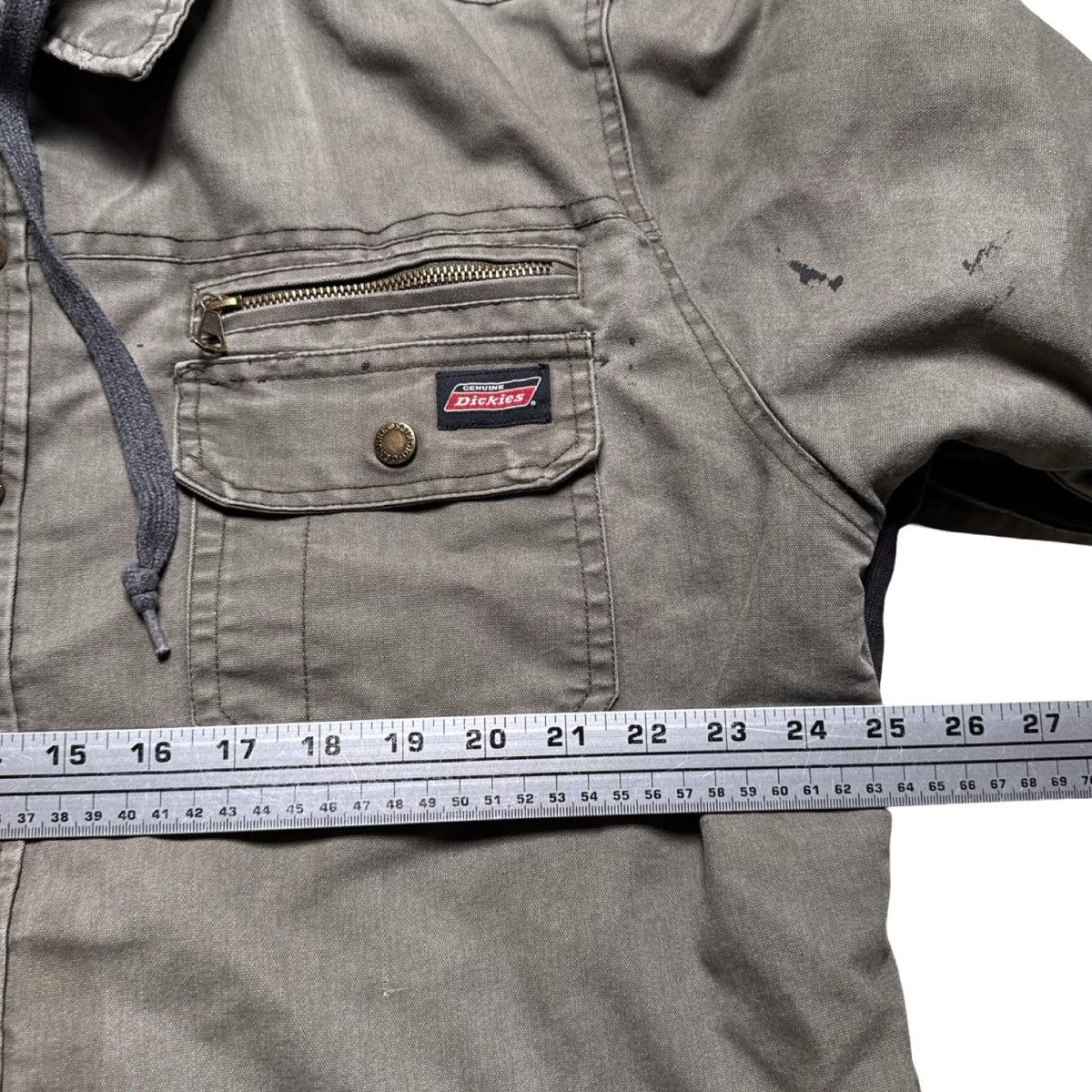 Dickies Dickies Hooded Work Jacket Faded Olive Green Mens L Distress Size US L / EU 52-54 / 3 - 5 Thumbnail