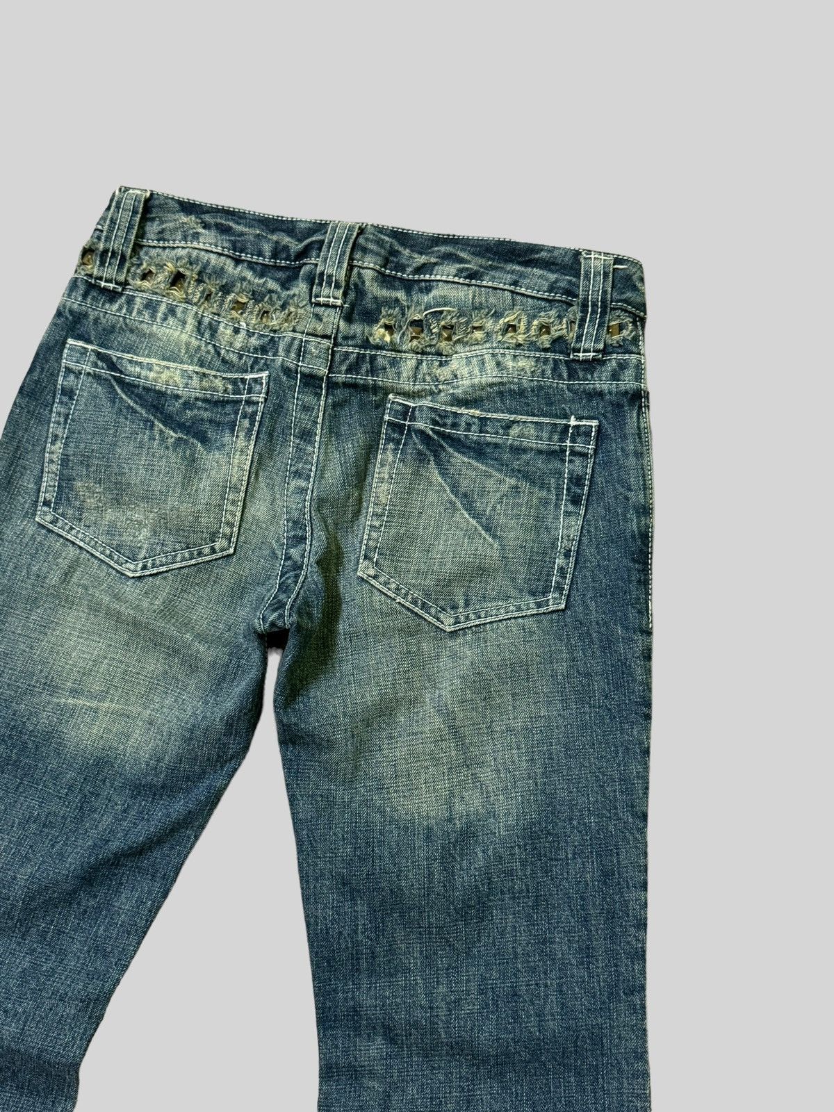 Beauty Beast × If Six Was Nine × Japanese Brand Flare Studded Gothic Distressed Denim pants Size US 29 - 11 Thumbnail