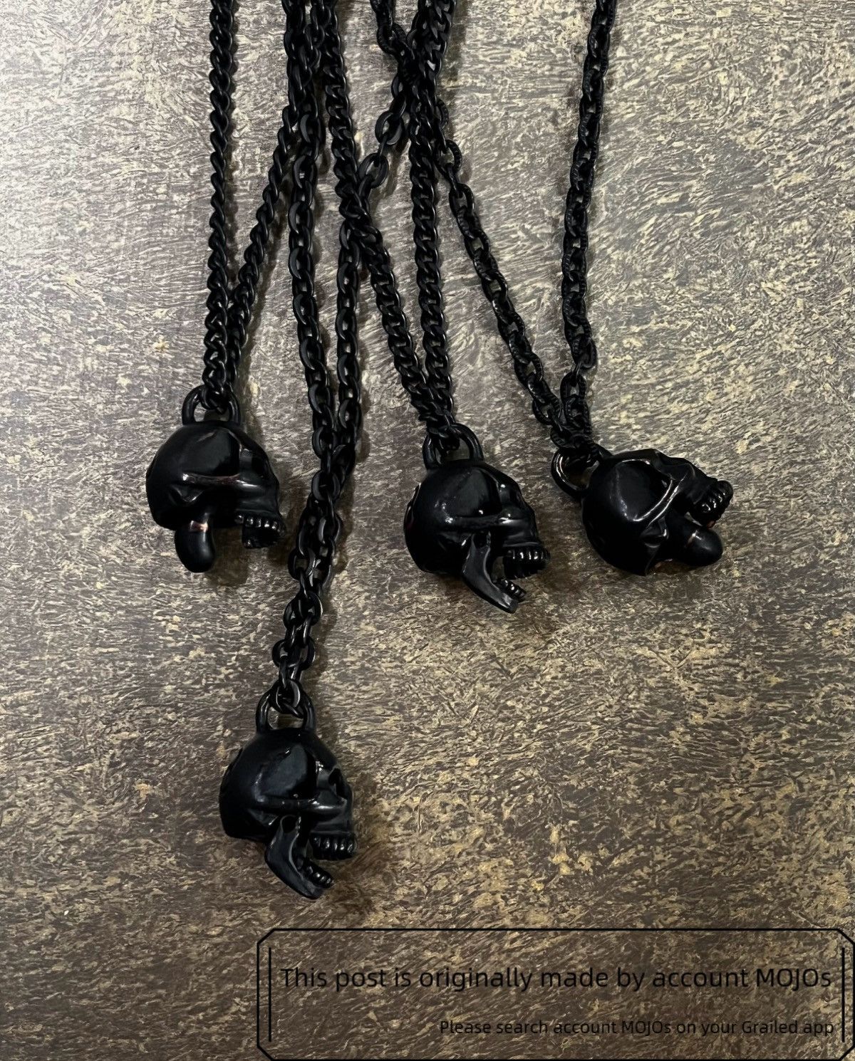 Number (N)ine Number Nine 06ss Heart & Skull Black Necklace mojos110 Size ONE SIZE - 5 Thumbnail
