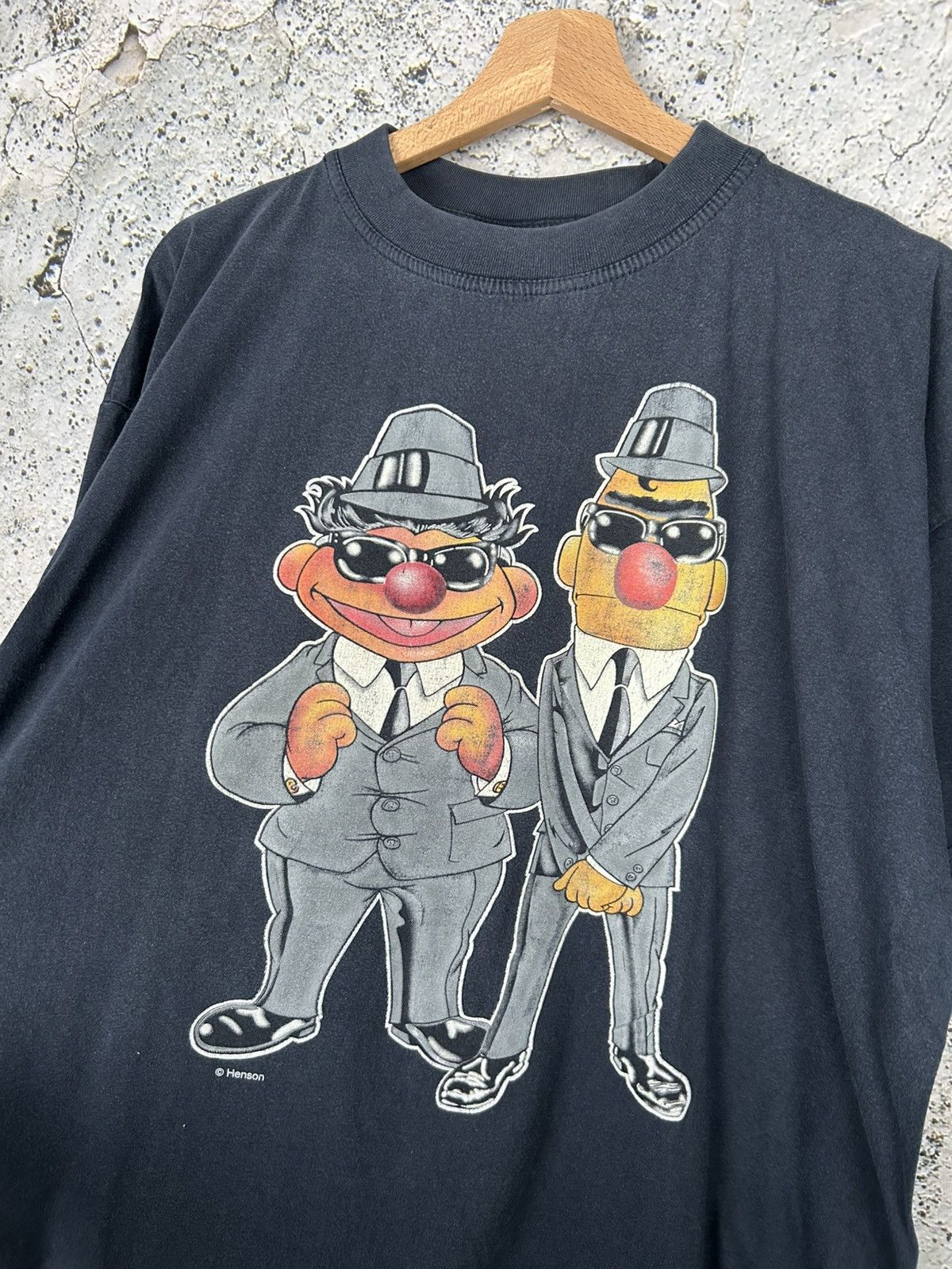 Cartoon Network Vintage Ernie and Bert Men in Black Sesame Street Movie 90s Size US XL / EU 56 / 4 - 3 Thumbnail
