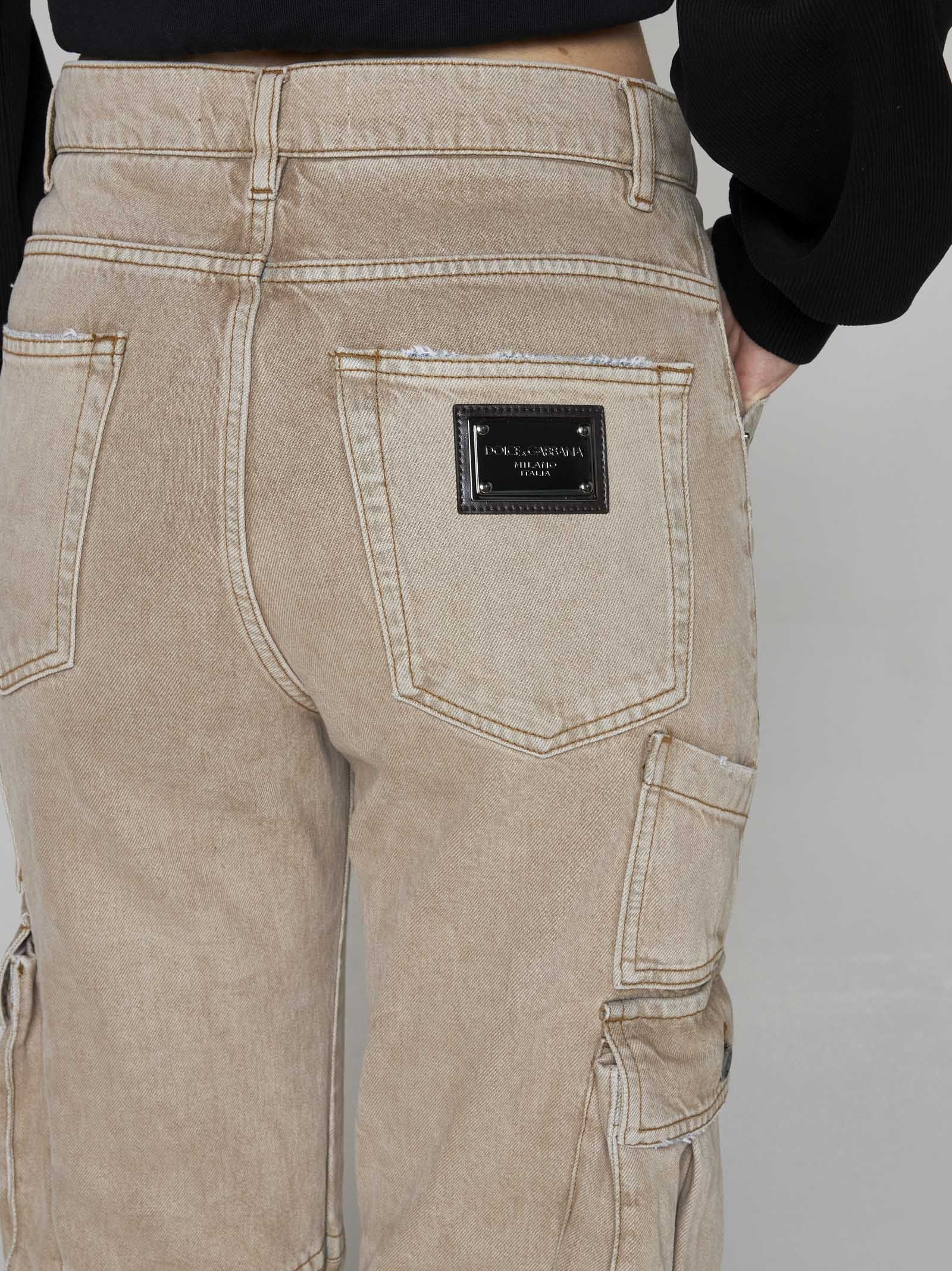 Dolce & Gabbana o1y0825 Denim Cargo Pant in Sand Size 27" / US 4 / IT 40 - 5 Thumbnail