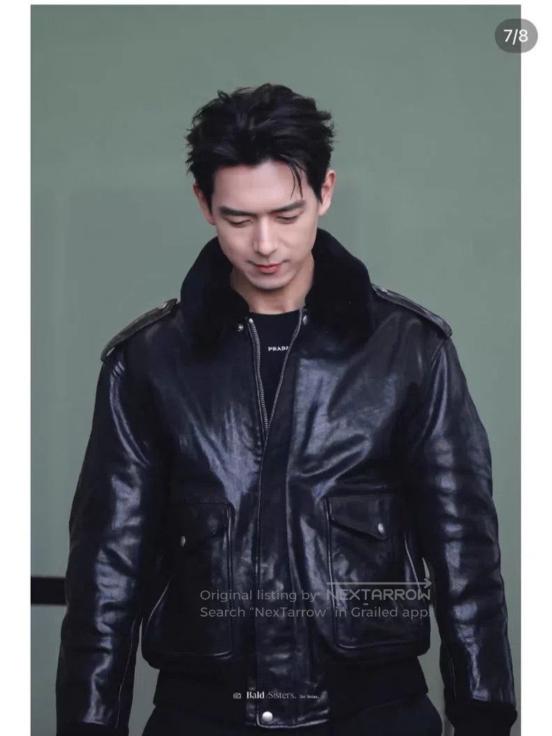 Saint Laurent Paris Saint Laurent Paris Leather and Wool Knit Jacket Size US M / EU 48-50 / 2 - 7 Thumbnail
