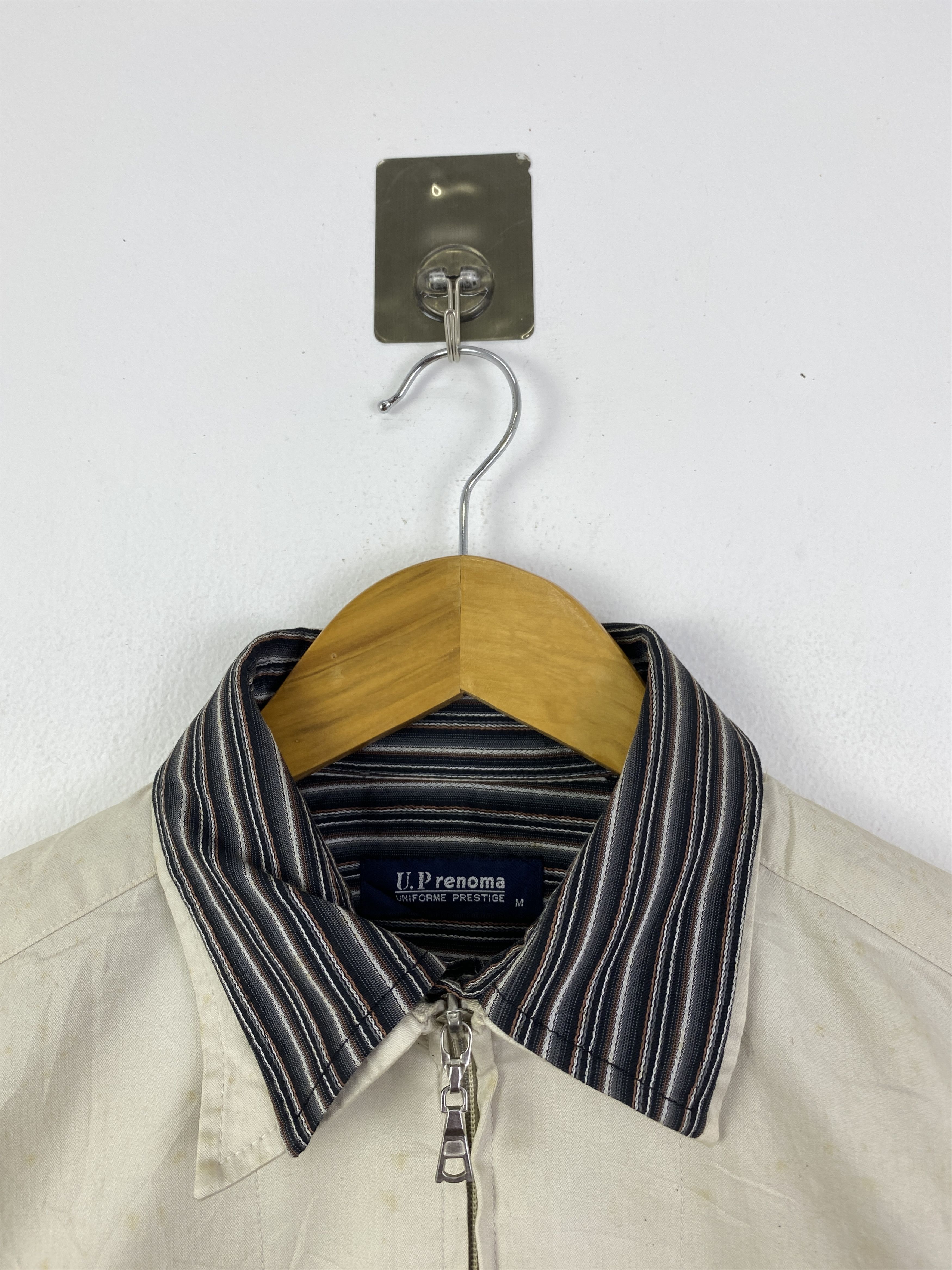 Renoma UP Renoma Zip-Front Blouson Striped Collar Jacket JA0223 Size US M / EU 48-50 / 2 - 10 Thumbnail