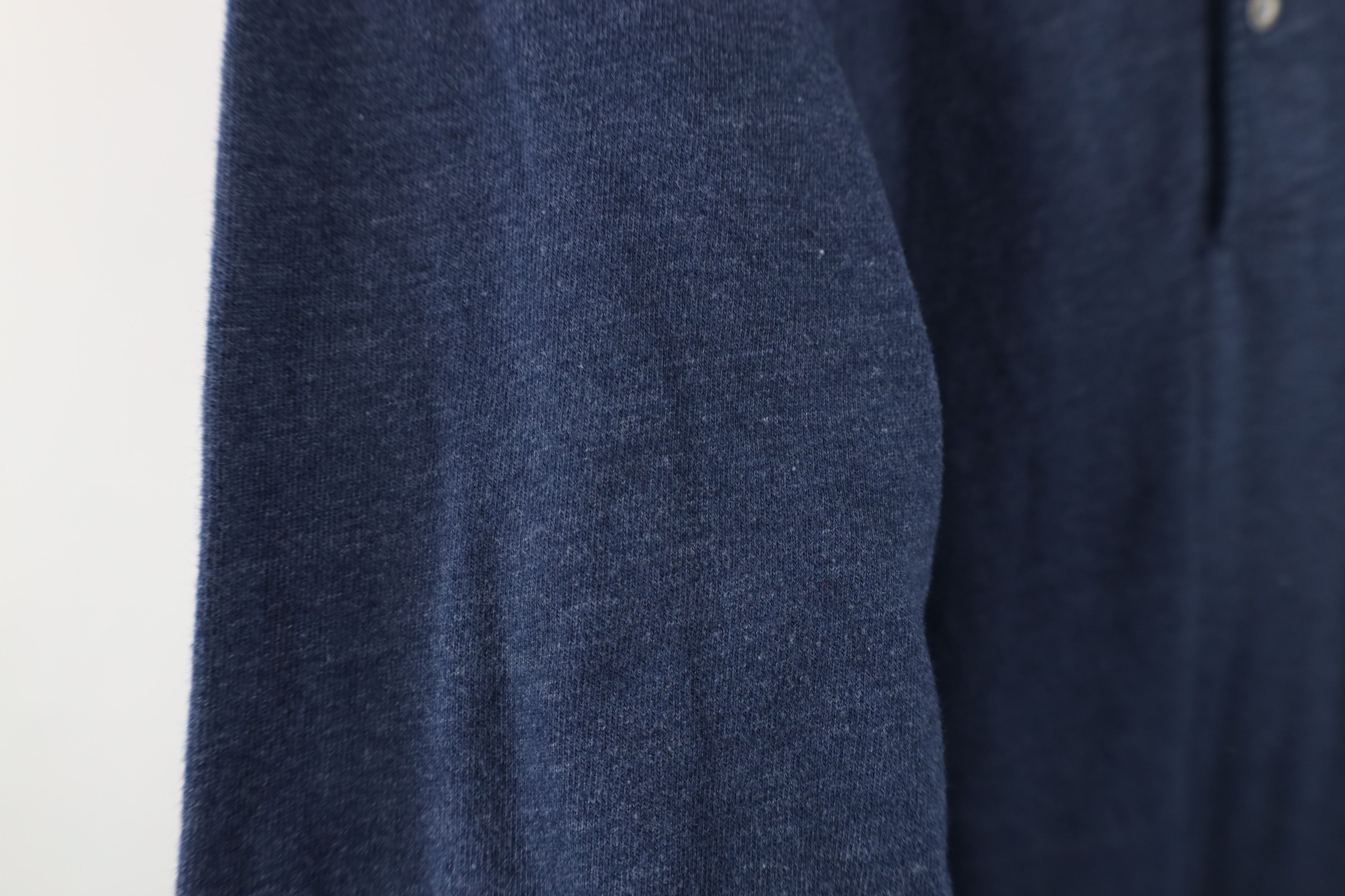 J.Crew J Crew Blank Knit Long Sleeve Henley T-Shirt Blue Cotton Size US L / EU 52-54 / 3 - 7 Thumbnail