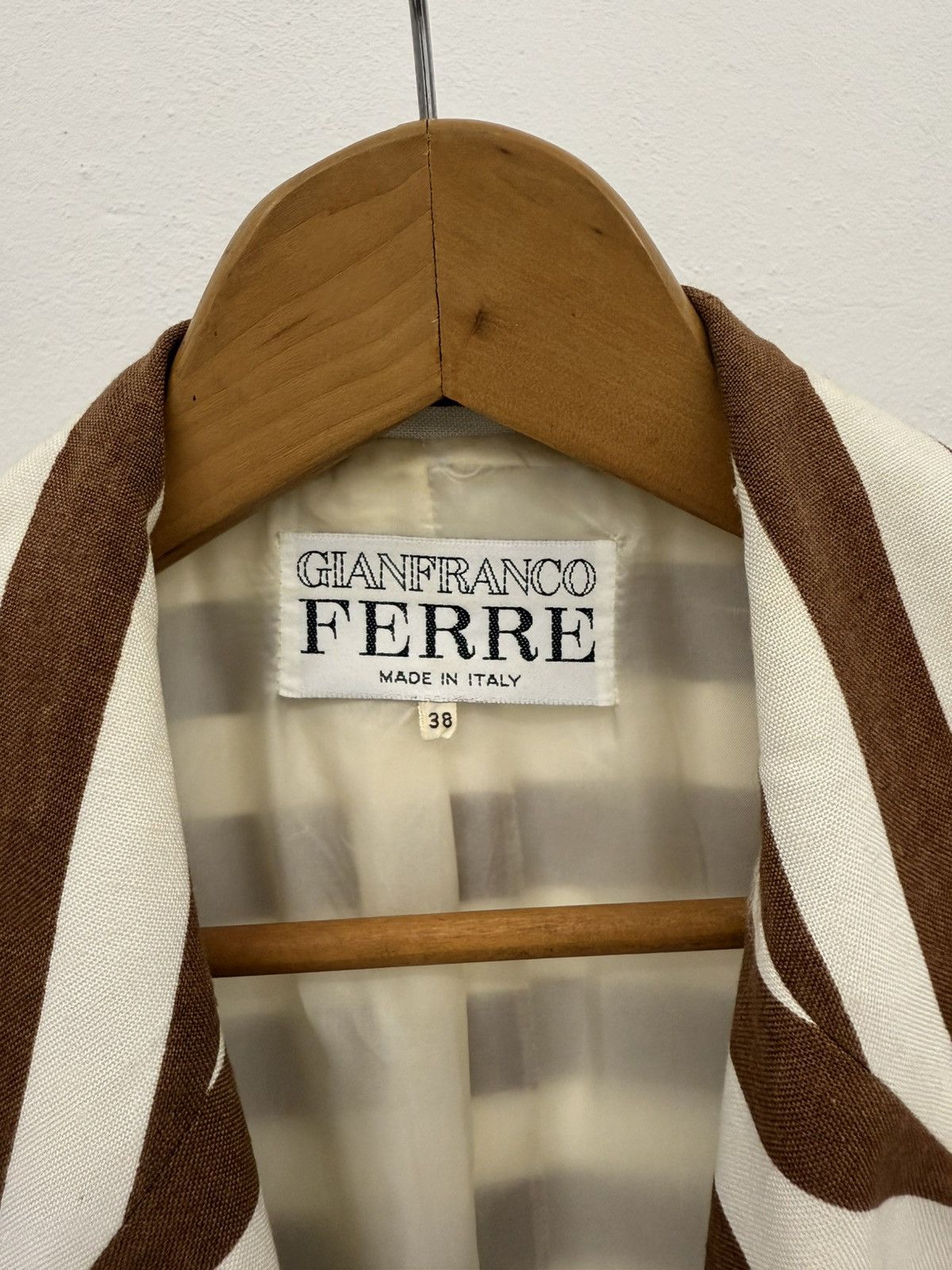Gianfranco Ferre GIANFRANCO FERRE Jail Stripes Rayon/Silk Blazer Made ITALY 🇮🇹 Size XS / US 0-2 / IT 36-38 - 6 Thumbnail