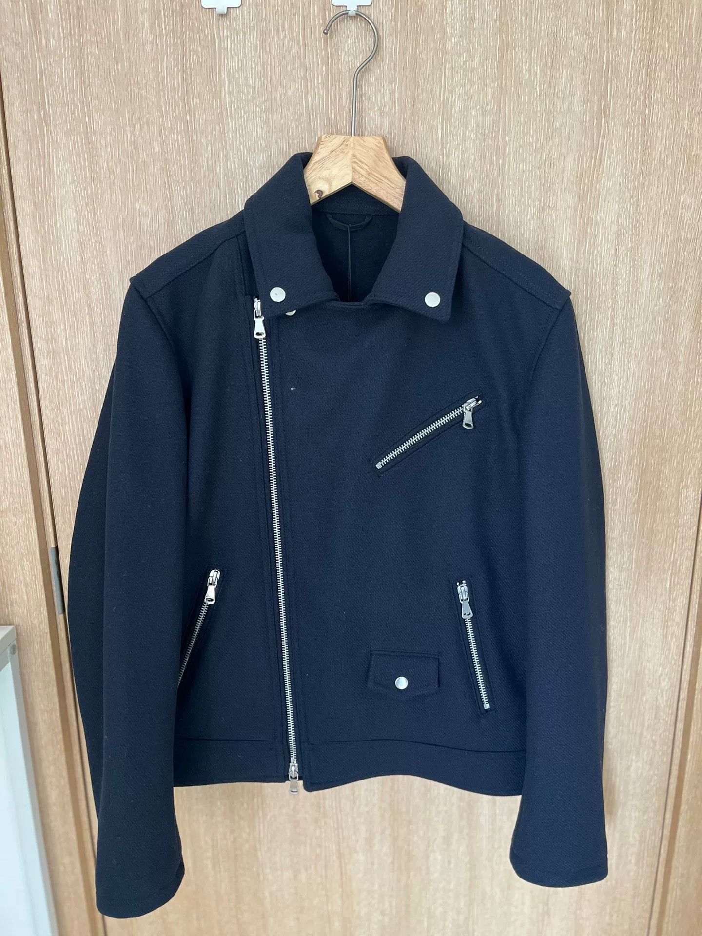 Sisley Sisley Wool Biker Jacket Size US M / EU 48-50 / 2 - 1 Thumbnail