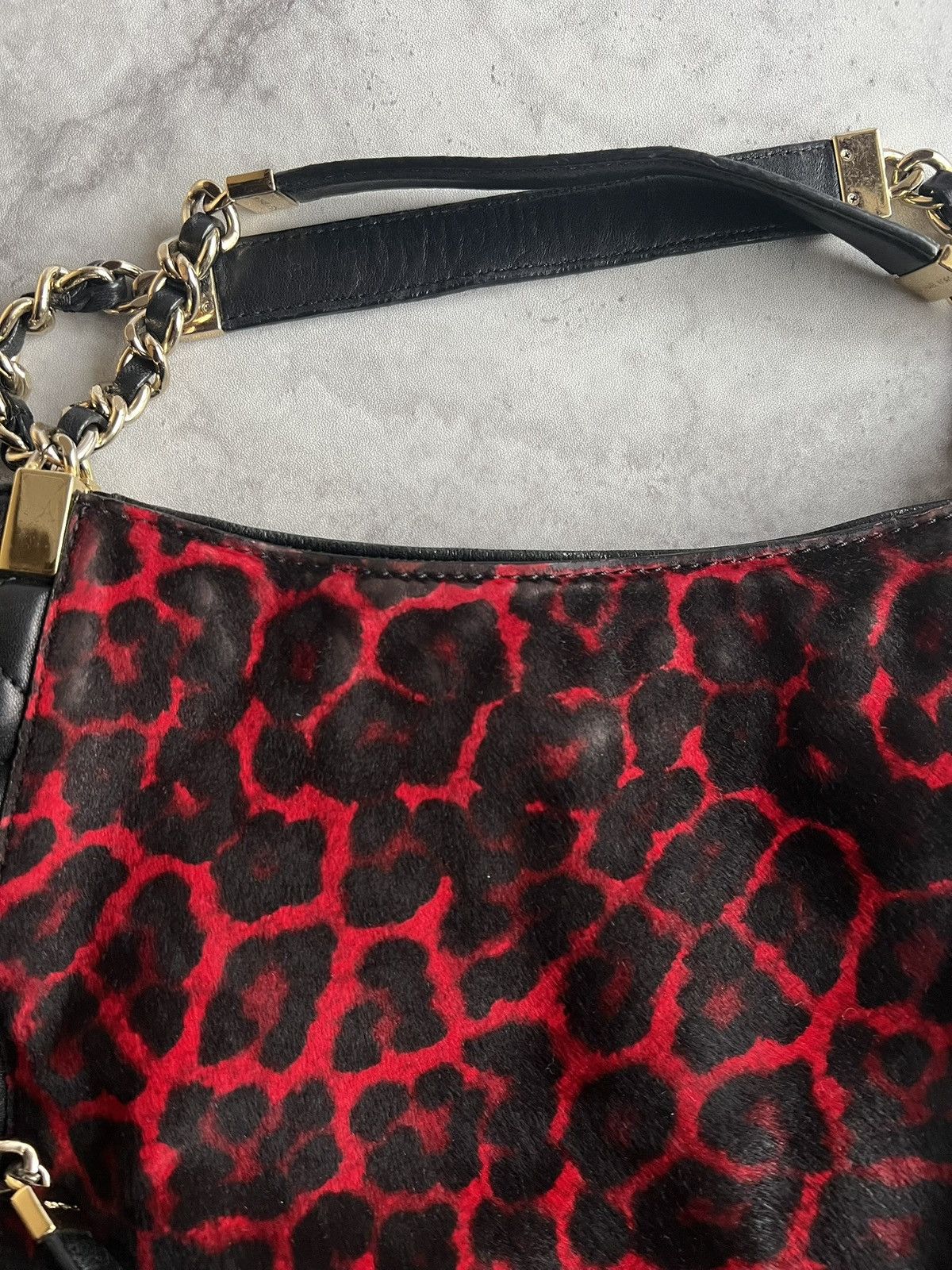 Michael Kors Michael Kors Leopard Print Calf Hair Leather Handbag Size ONE SIZE - 5 Thumbnail