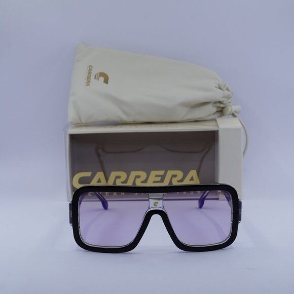 Carrera Carrera FLAGLAB 14 07C5 TE Sunglasses Black Shield Frame Size ONE SIZE - 12 Thumbnail