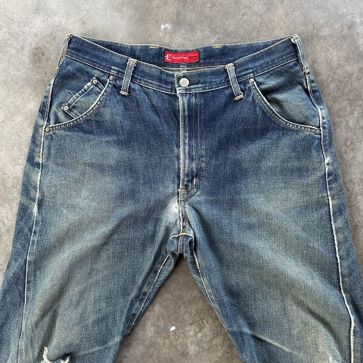 Edwin × Jean × Vintage Vintage Edwin E Function Rusty Faded Distressed Jean Denim Size US 32 / EU 48 - 3 Thumbnail
