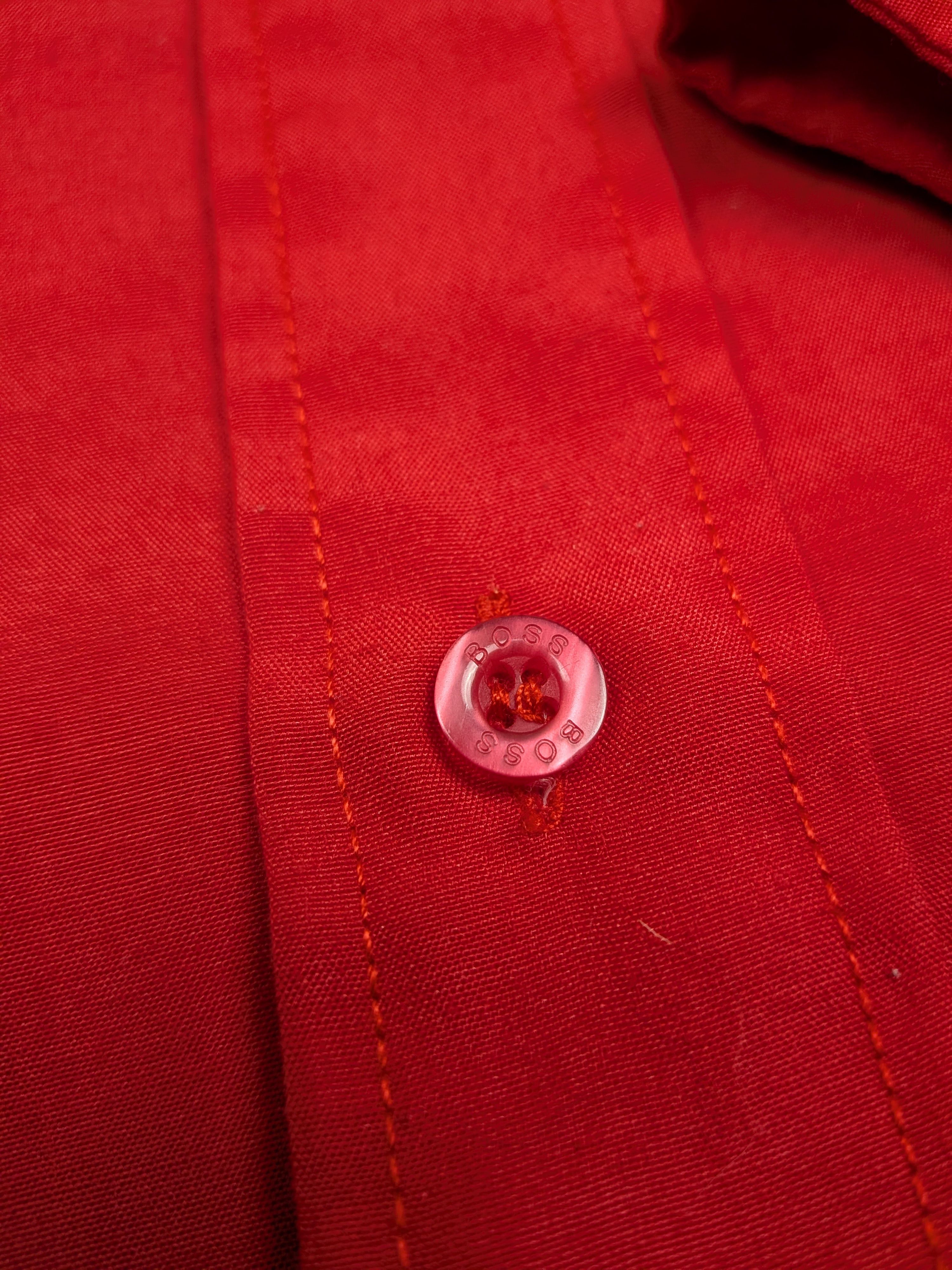 Hugo Boss Boss Hugo Boss Red Long Sleeve Formal Shirt Size M New Size US M / EU 48-50 / 2 - 5 Thumbnail
