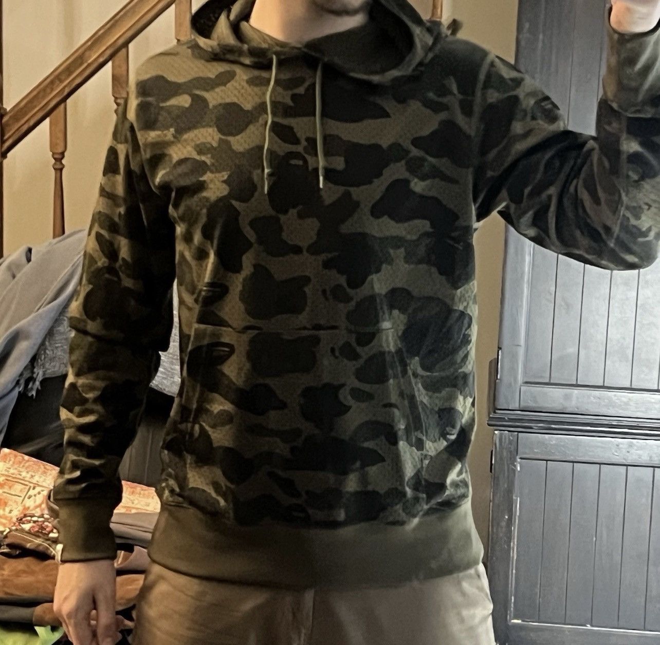 Bape Bape Camo Mesh Pullover Hoodie Size US XL / EU 56 / 4 - 23 Thumbnail