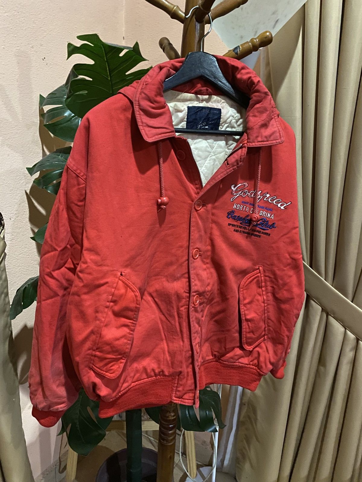 Godspeed Vintage Godspeed North Carolina Red Hooded Jacket Size US L / EU 52-54 / 3 - 5 Thumbnail