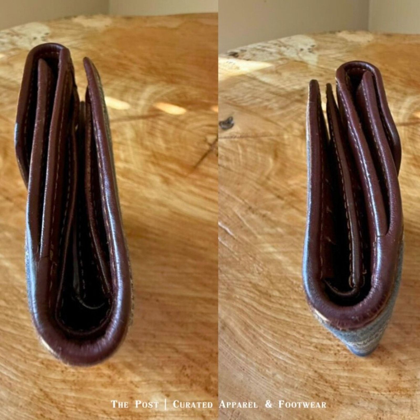 Celine Celine 🏷️ Macadam Denim & Leather French Wallet (Unisex) Size ONE SIZE - 5 Thumbnail
