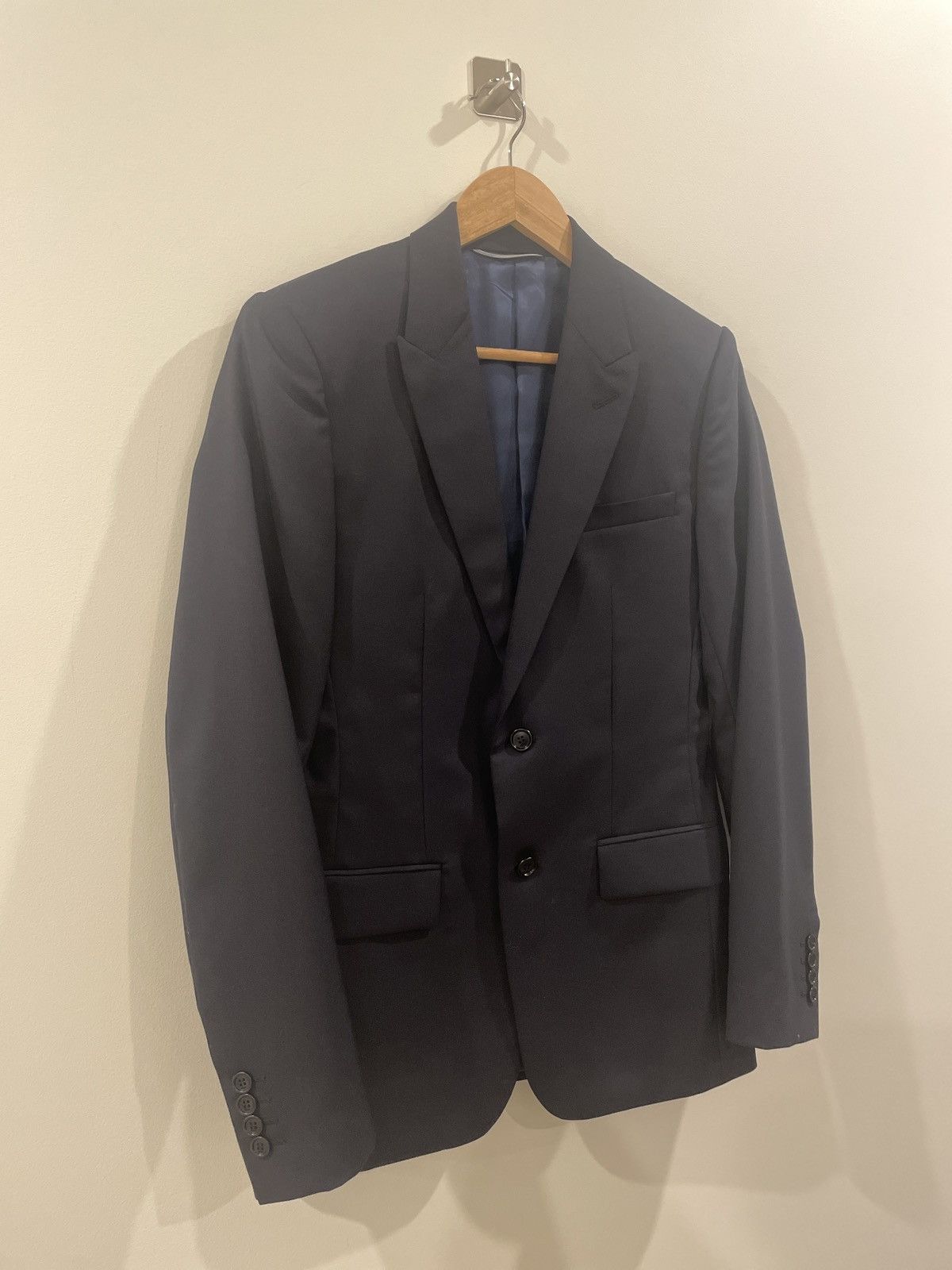 Christian Dior Monsieur Christian Dior virgin wool navy blazer Size 44R - 2 Thumbnail