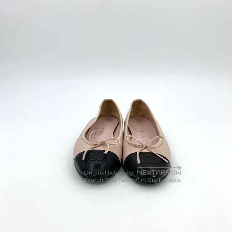 Chanel Chanel Nude pink round toe lacing bow casual flat shoes Size US 5.5 / IT 35.5 - 3 Thumbnail