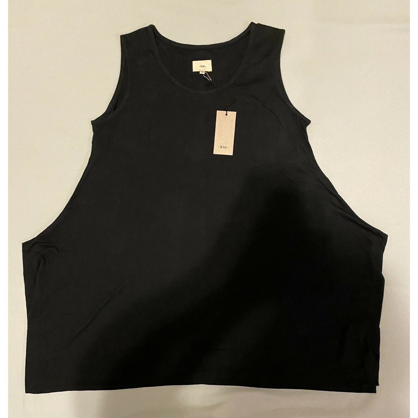 Designer $201 NWT Kin Studio XS S 4 6 Wing Tank Top Lagenlook Black O Size XS / US 0-2 / IT 36-38 - 3 Thumbnail