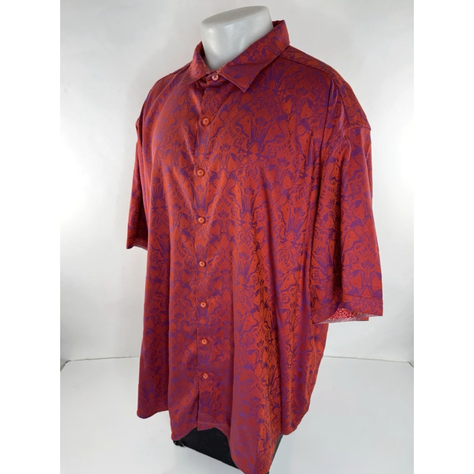 Robert Graham Robert Graham Paisley Floral Print Mens 3XL Shirt Colorful Red Short Sleeve Button-Up EXCELLENT Size US XXL / EU 58 / 5 - 3 Thumbnail