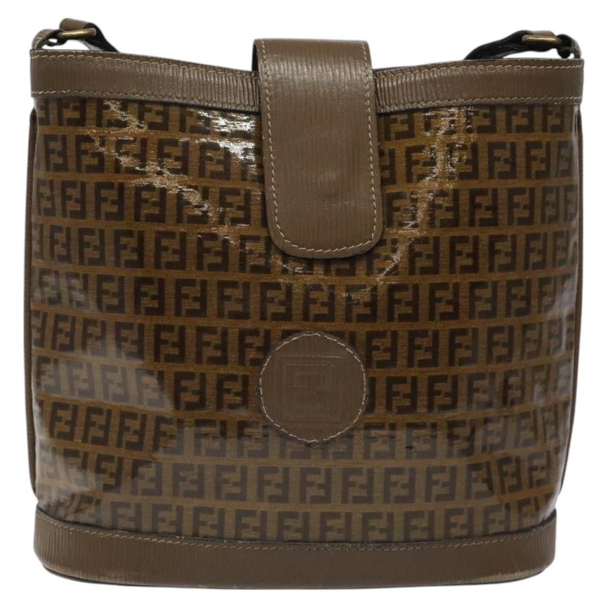 Fendi FENDI Zucchino Canvas Shoulder Bag Enamel Beige Gold Size ONE SIZE - 2 Thumbnail