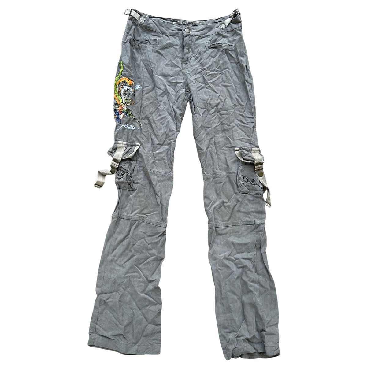 Japanese Brand Vintage Y2K Japanese Da-Nang Embroidered Cargo Pants RARE Size 30" / US 8 / IT 44 - 1 Thumbnail