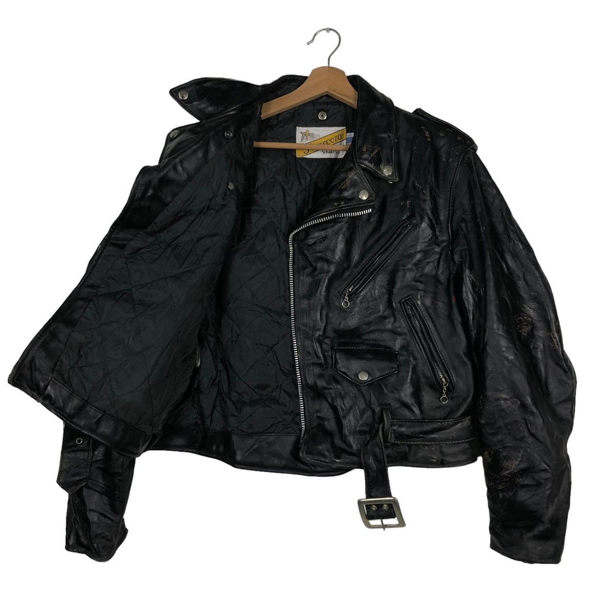 Schott ☄️VINTAGE SCHOTT PERFECTO DOUBLE BREAST BIKER JACKET Size US M / EU 48-50 / 2 - 8 Thumbnail