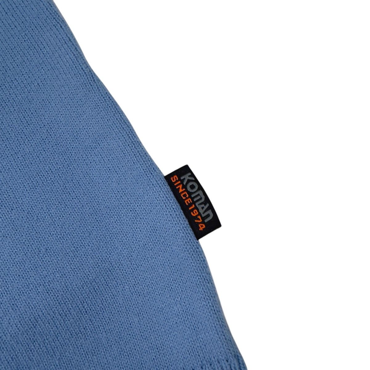 Koman Koman Sport Sweater Mens L Blue Faux Suede Leather Patchwork Size US L / EU 52-54 / 3 - 4 Thumbnail