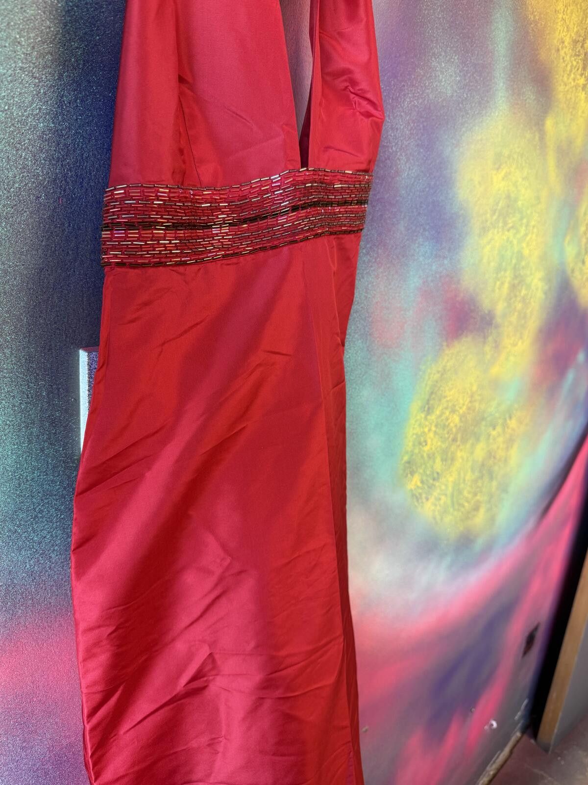 Other French Connection red halter neck maxi dress - beaded waist Size S / US 4 / IT 40 - 4 Thumbnail