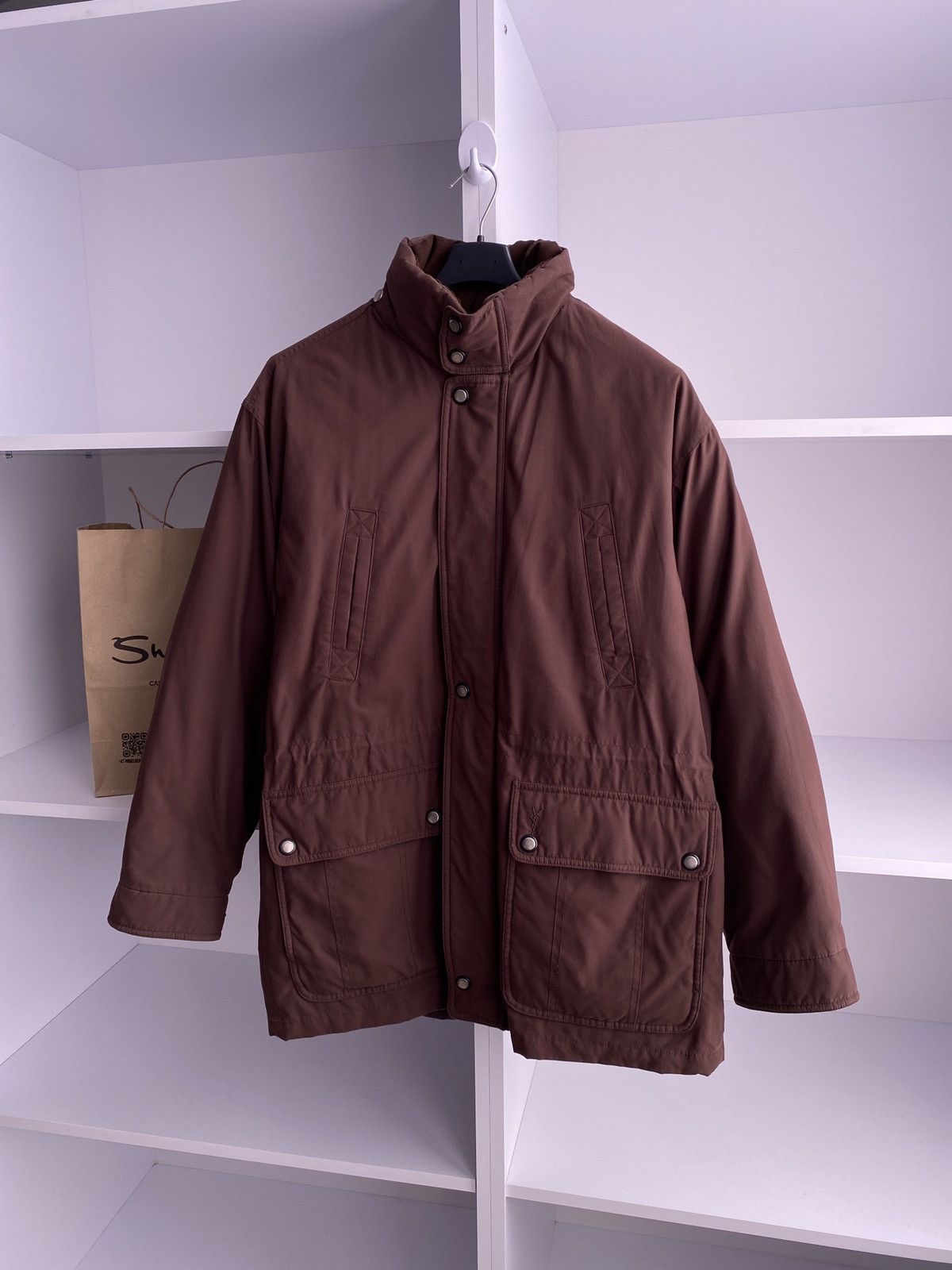 Vintage × Yves Saint Laurent Vintage Mens YVES SAINT LAURENT Bomber Jacket YSL Size US M / EU 48-50 / 2 - 3 Thumbnail