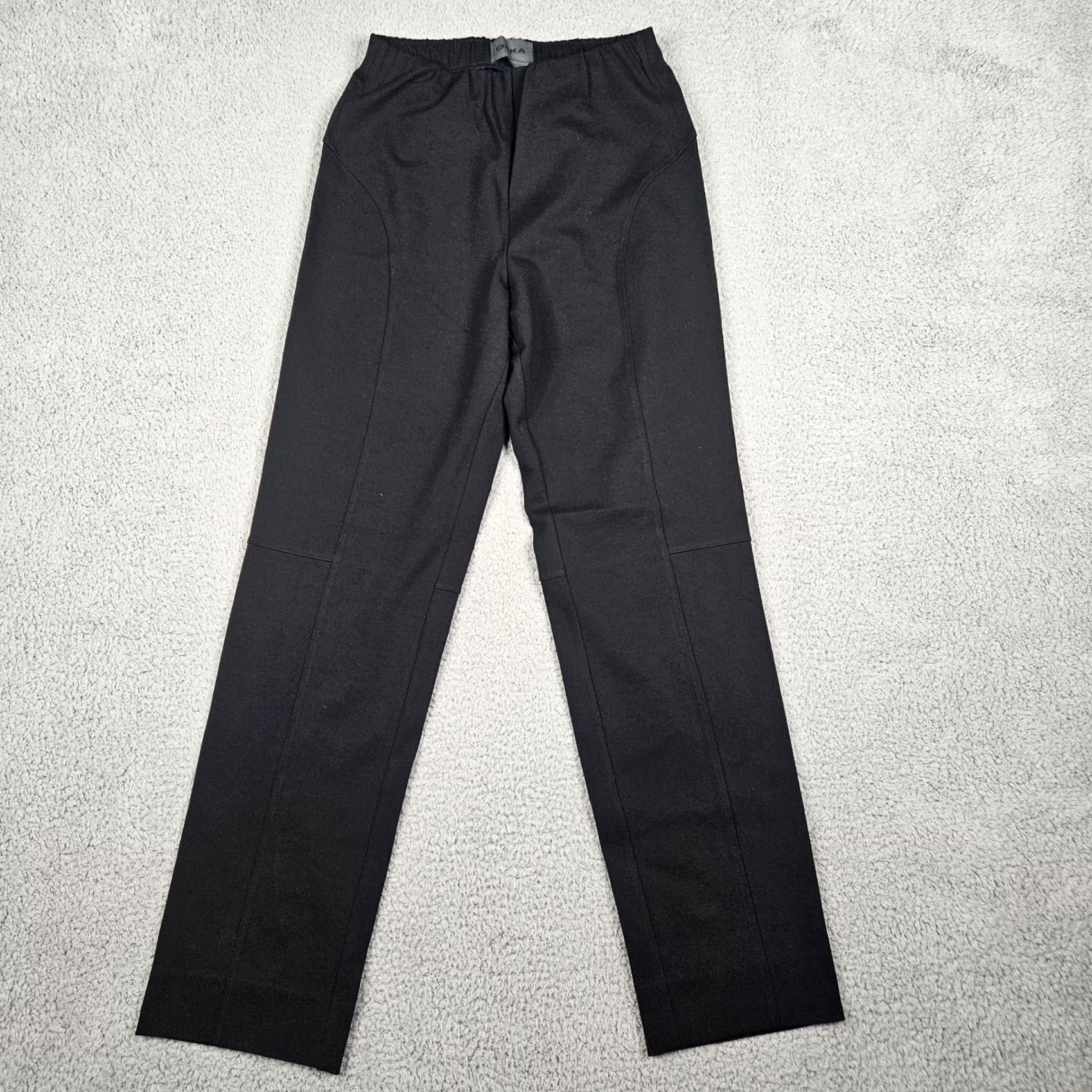 Vintage OSKA Women’s Black Pull-on Casual Pant Size 0 - Pants, 0, Black, Regular Rise, Skinny Leg, Knit, Viscose Polyamide Elastane, Casual Pant, Women, OSKA Size 25" / US 0 / IT 36 - 2 Thumbnail