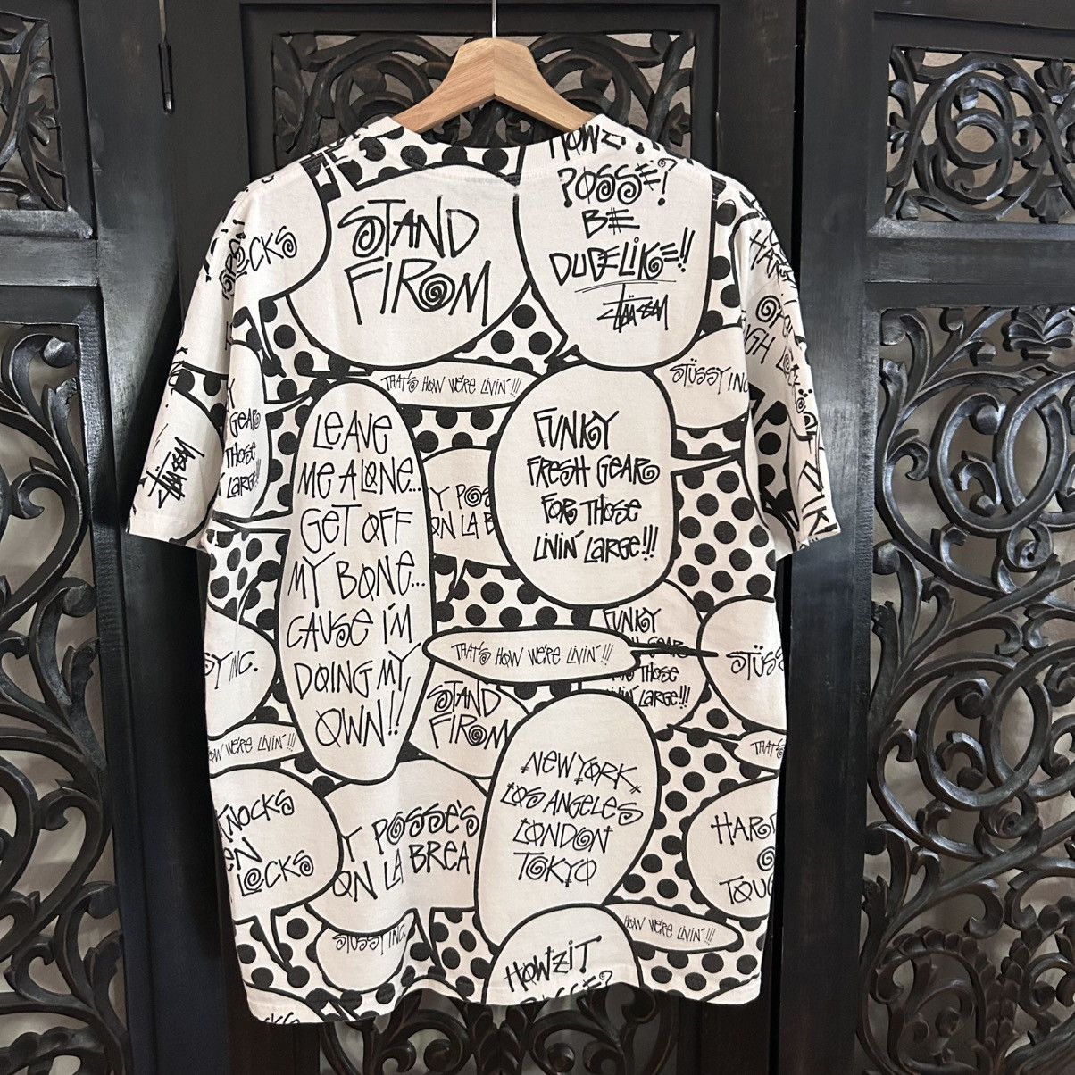 Stussy VTG Y2K Stussy Comic Bubble All Over Print Size US XL / EU 56 / 4 - 2 Thumbnail