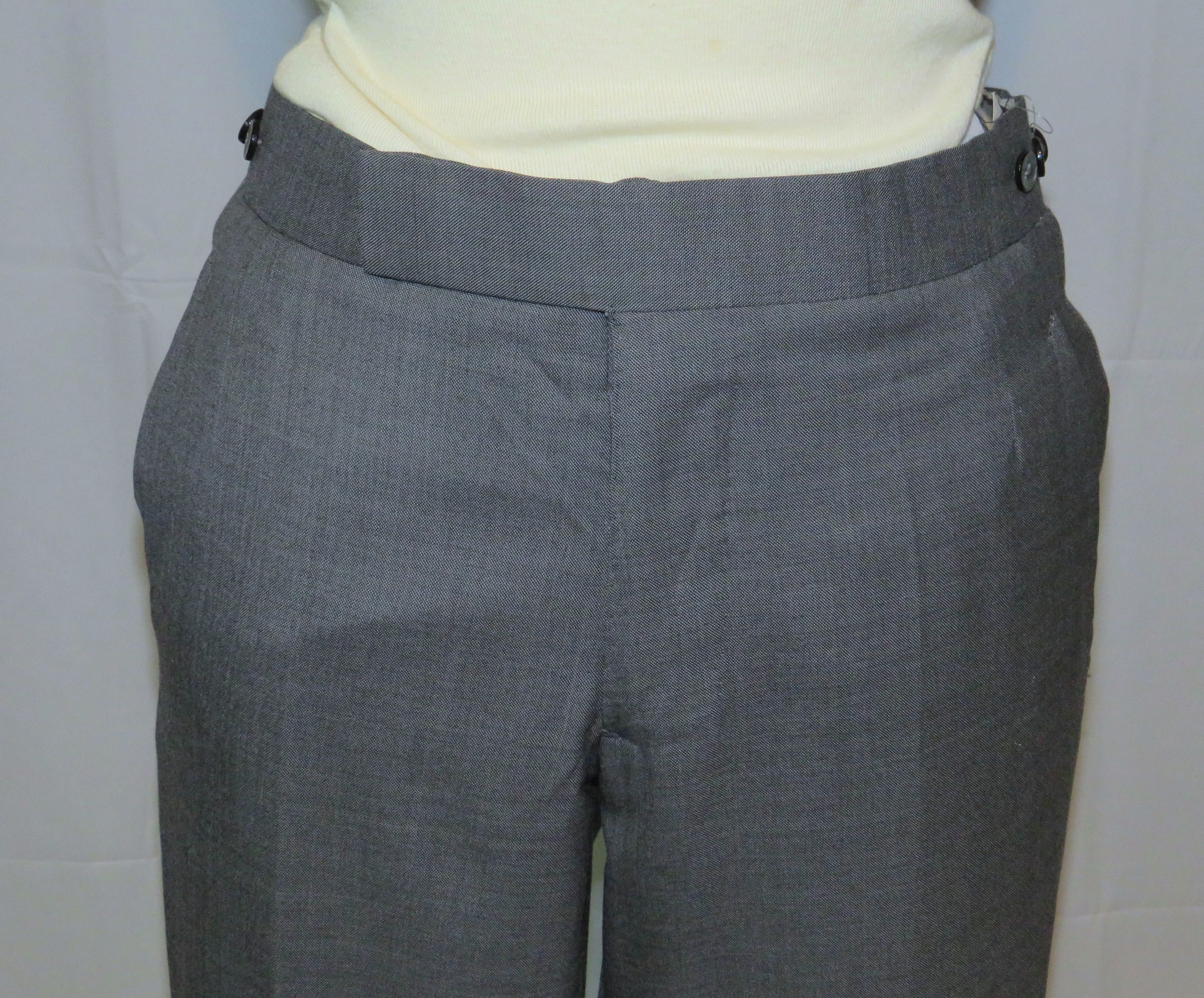 Huntsman × Savile Row Bespoke 2022 Solid Gray One Button Suit 34S Size 34S - 16 Thumbnail