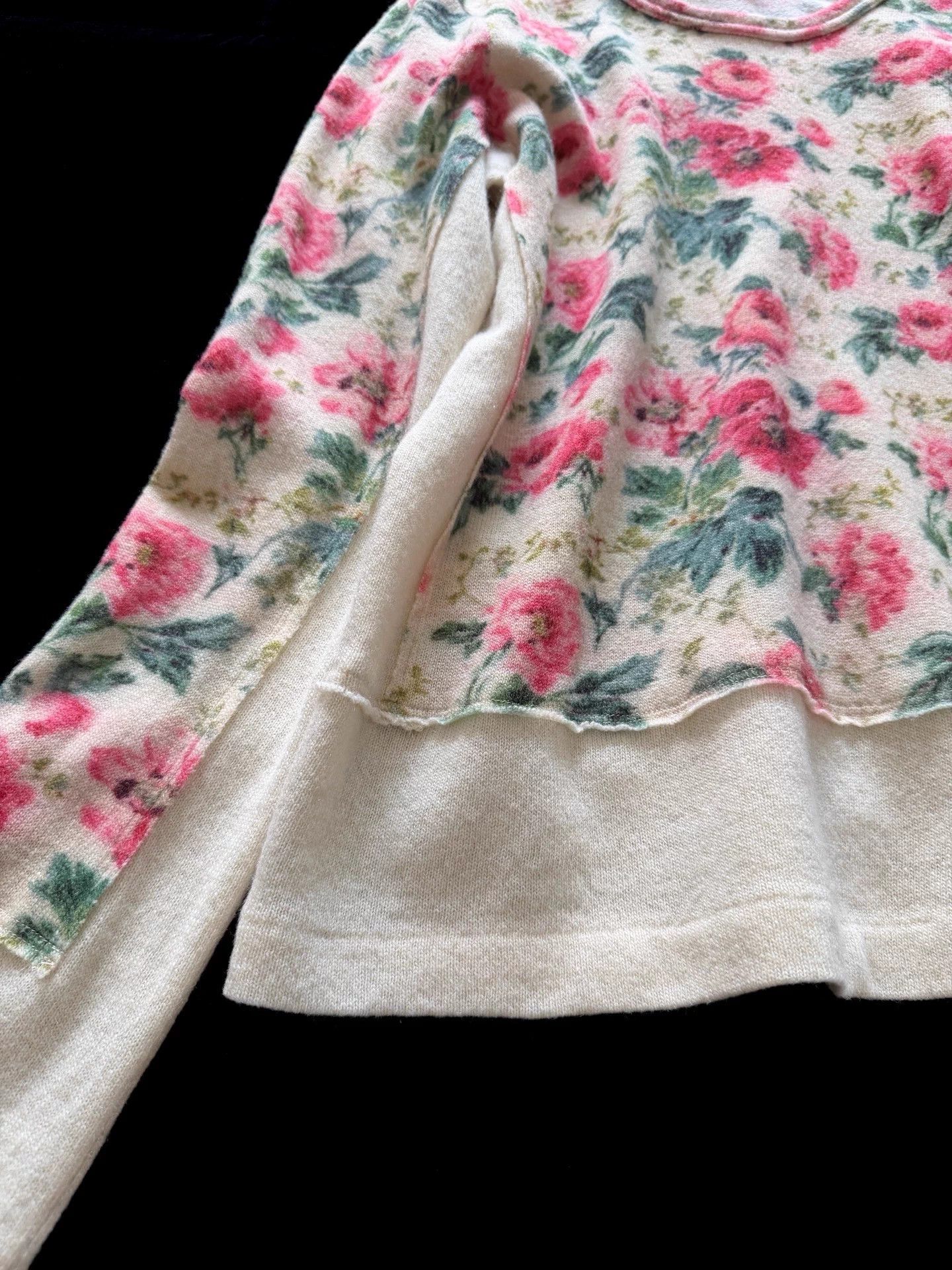 Comme des Garcons Comme des Garçons 2016 AW Flower Patchwork Wool Top XS Size XS / US 0-2 / IT 36-38 - 4 Thumbnail