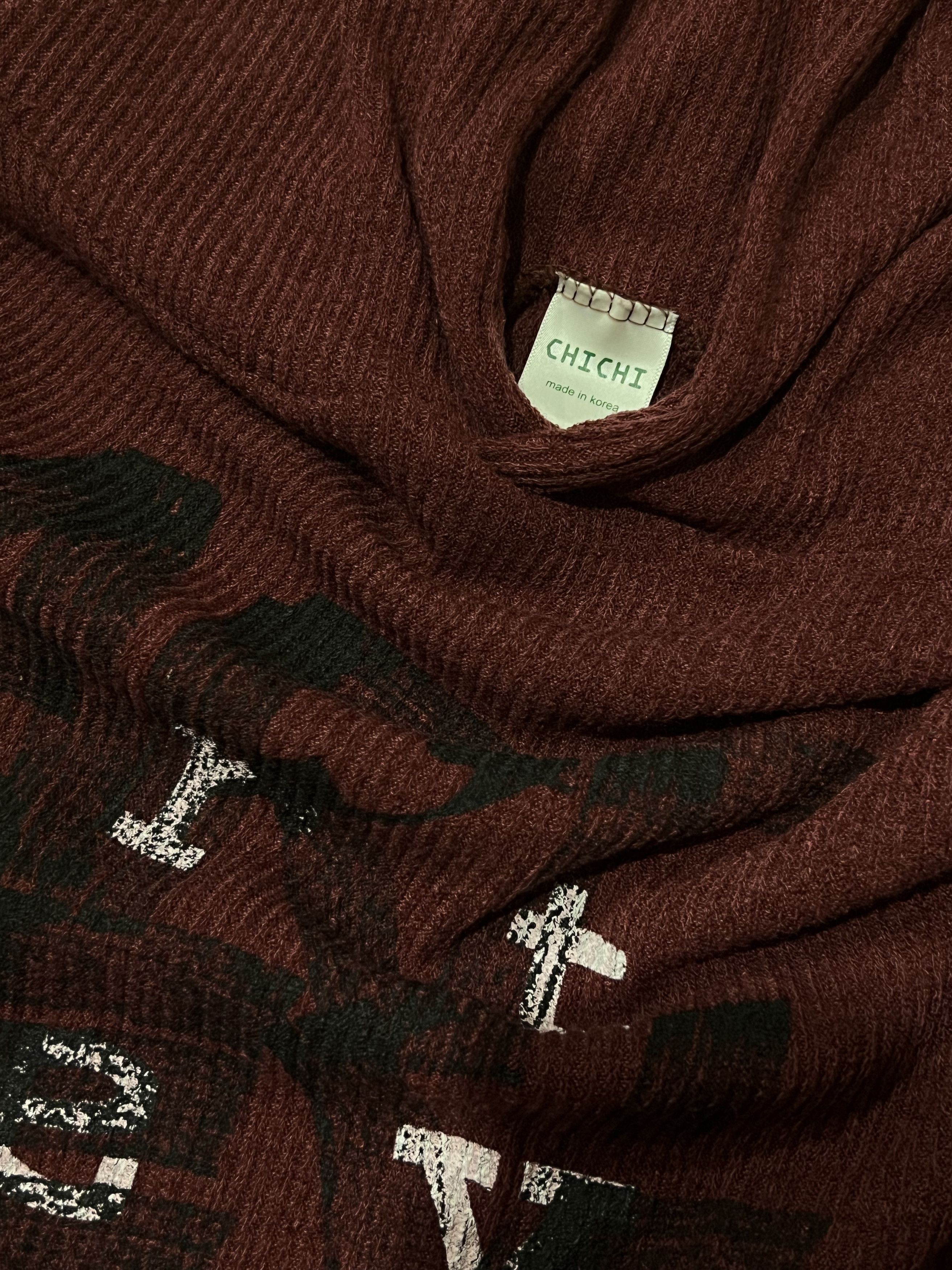 Vintage Korean Streetwear Maroon Red Knit Short-Sleeve Hoodie Size US L / EU 52-54 / 3 - 4 Thumbnail