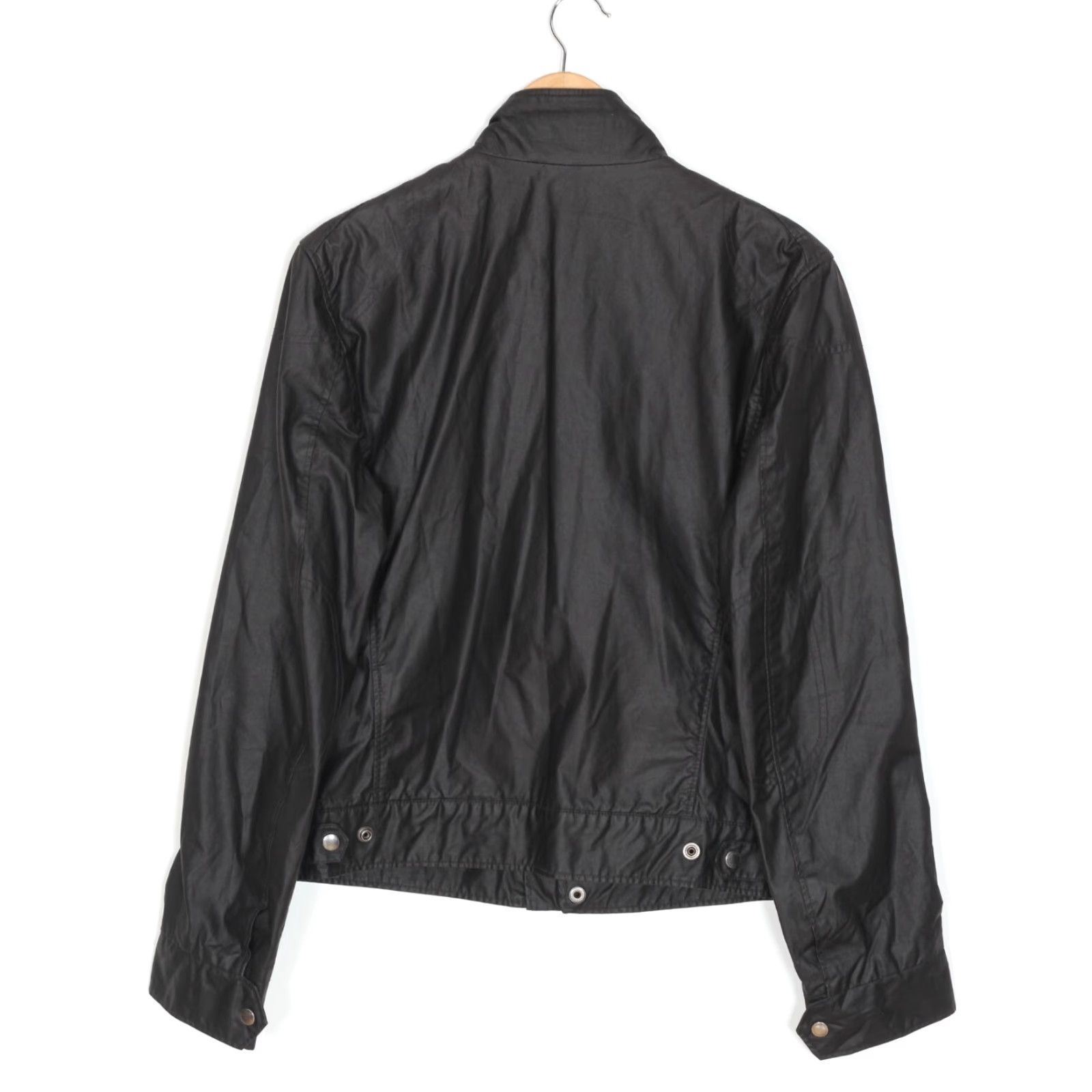 J.Lindeberg J.Lindeberg British Millerain Biker Jacket Mens M MJ5695 Black Cotton Leather? Zip Front Short Length Size US M / EU 48-50 / 2 - 3 Thumbnail