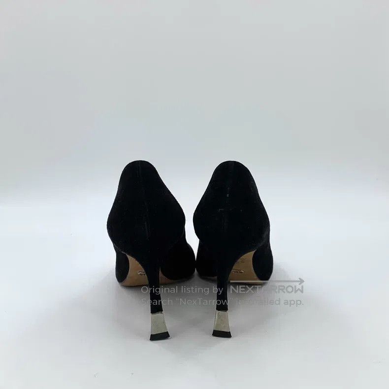 Other Dior Black suede fish mouth thin heels Size US 8 / IT 38 - 4 Thumbnail