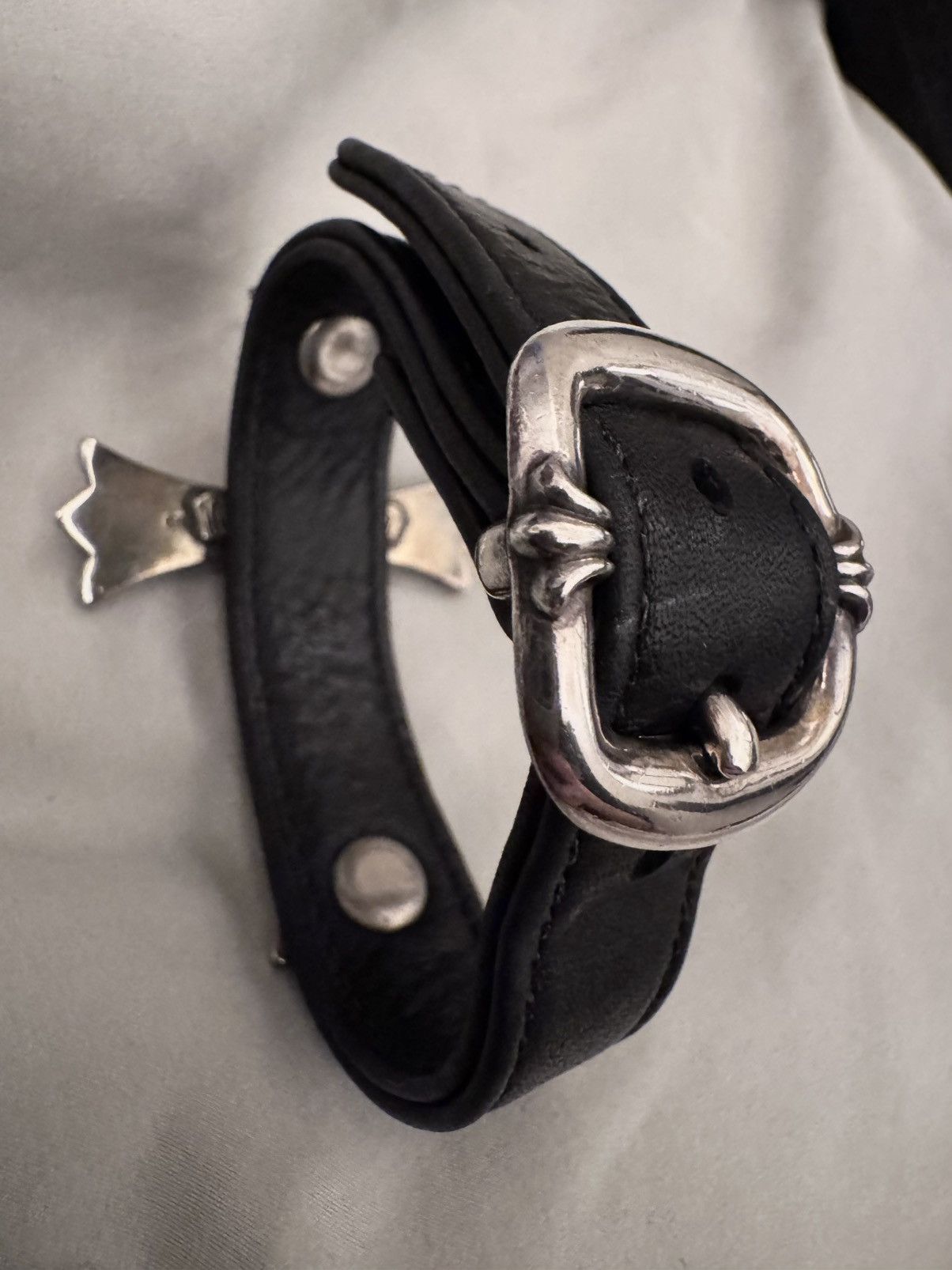 Chrome Hearts Chrome Hearts Cross Gunslinger Leather Bracelet Size ONE SIZE - 12 Thumbnail