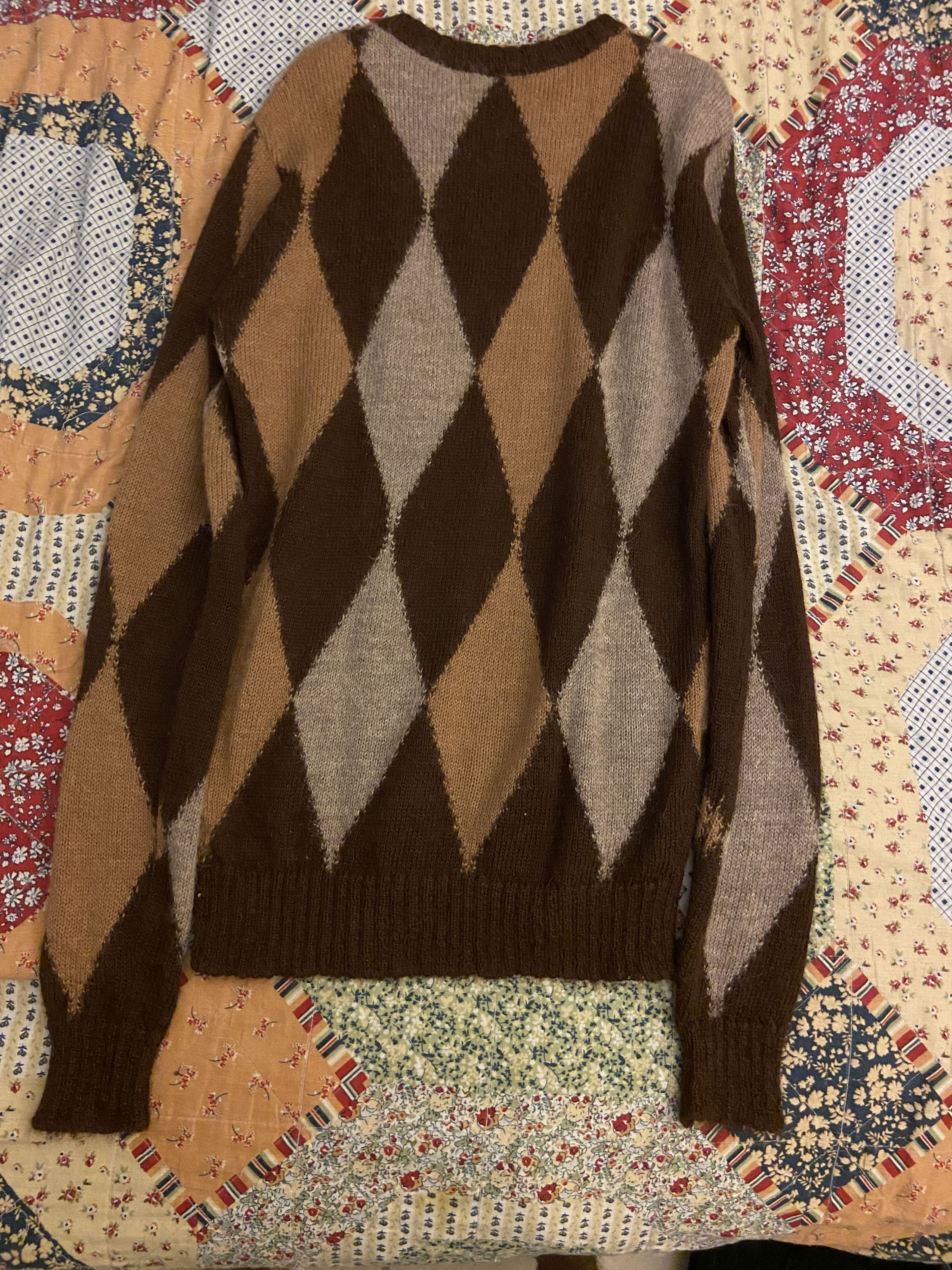 Number (N)ine AW01 "Standards" Alpaca Argyle sweater Size US M / EU 48-50 / 2 - 2 Thumbnail