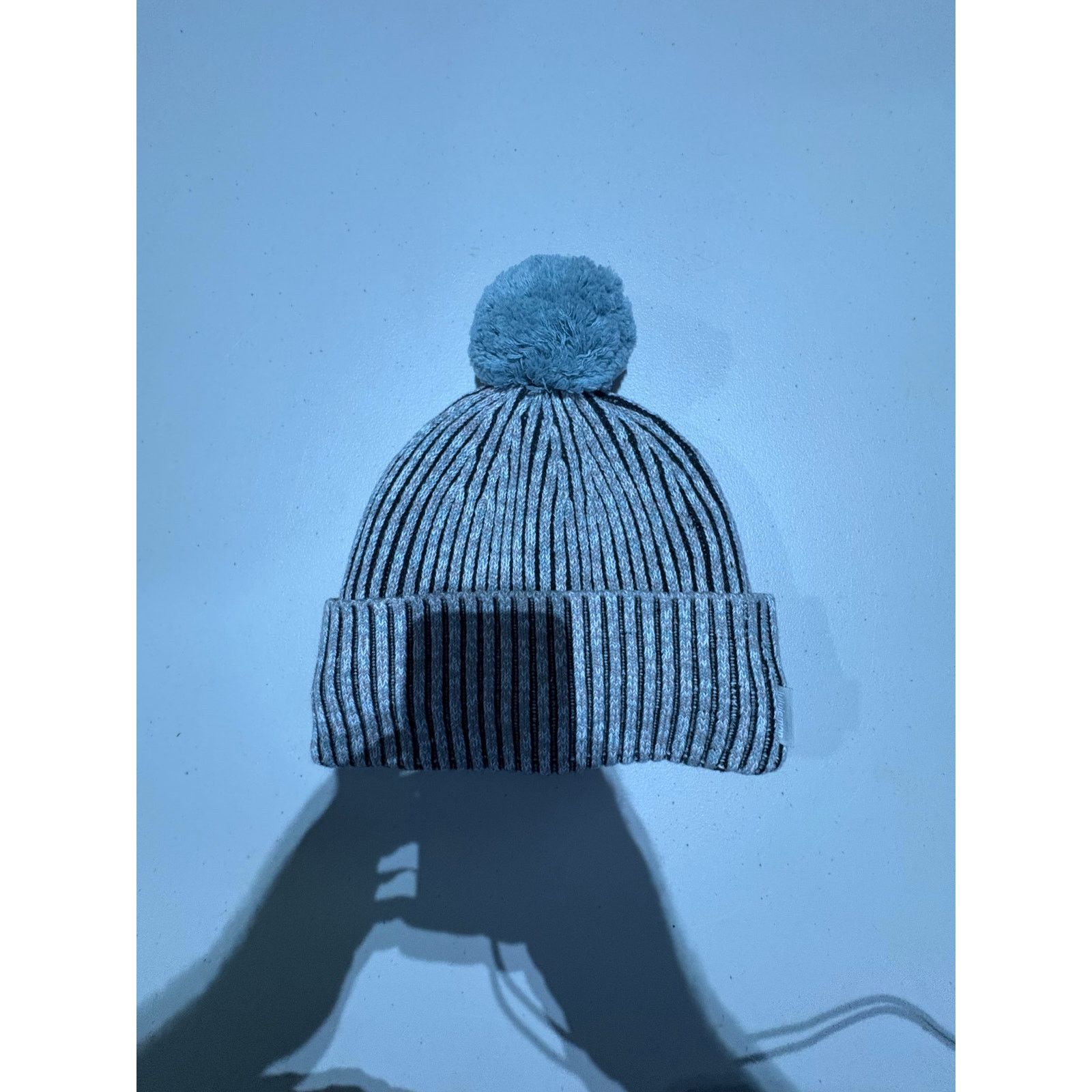 Lululemon Lululemon Ribbed Knit Pom Beanie Gray Winter Hat One Size Size ONE SIZE - 3 Thumbnail