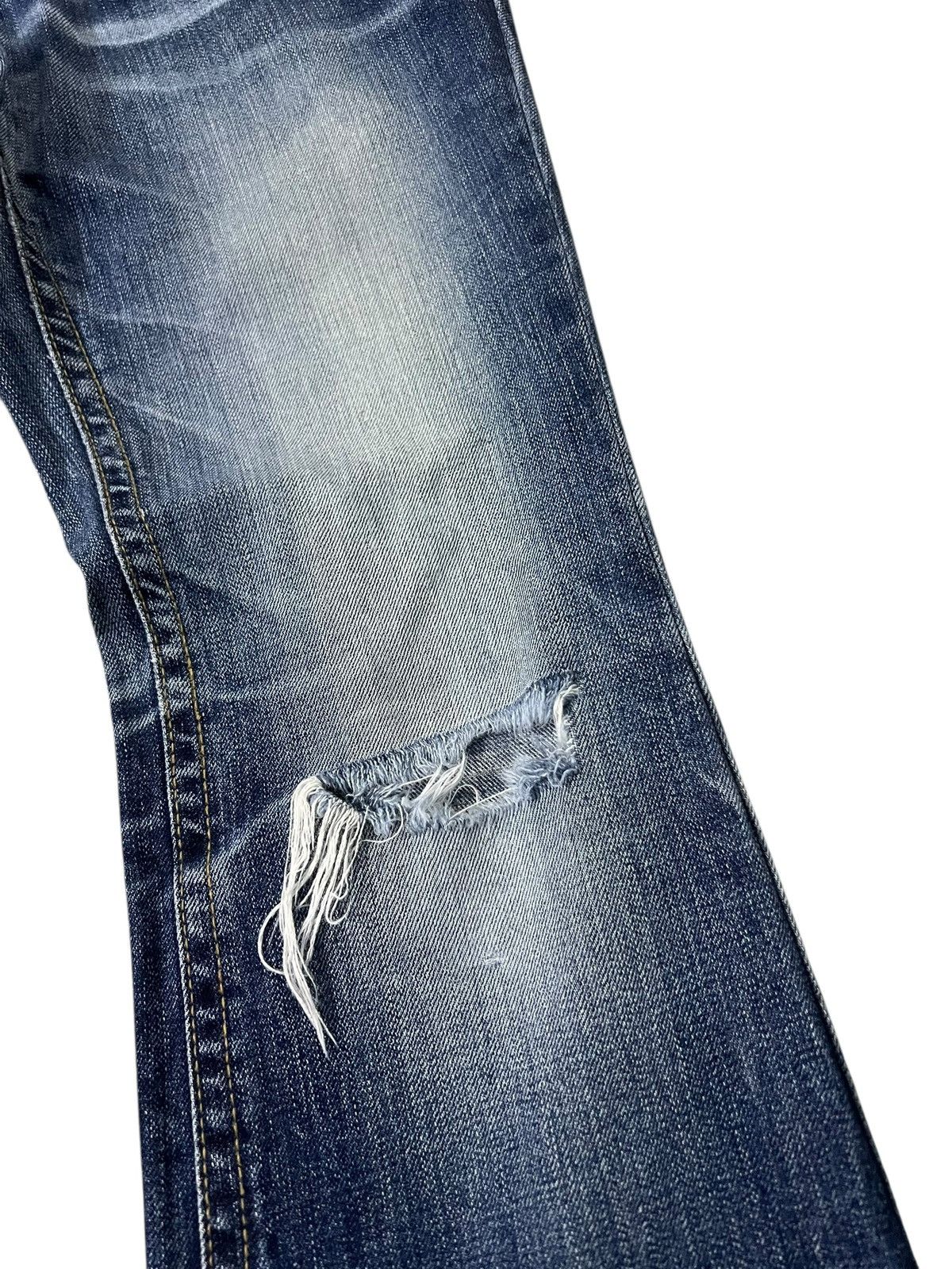 Japanese Brand Flare Jean Lolita Distress Mud Wash Jean Size US 31 - 5 Thumbnail
