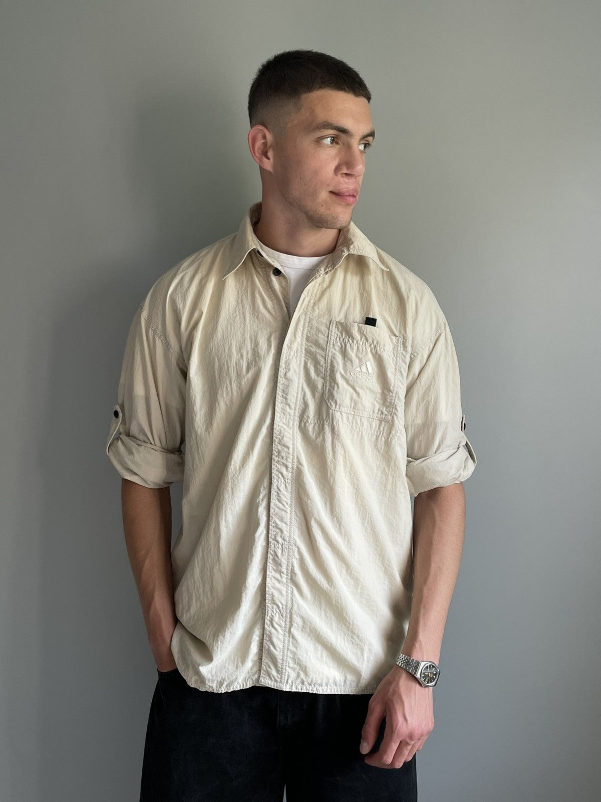 Adidas Vintage 99’ Adidas Adventure Transformer Button Up Shirt Size US M / EU 48-50 / 2 - 8 Thumbnail