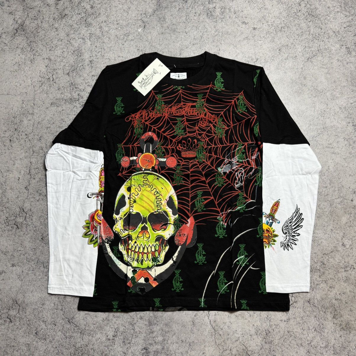 Christian Audigier NEW Christian Audigier Vintage Longsleeve T Shirt Size US L / EU 52-54 / 3 - 1 Thumbnail