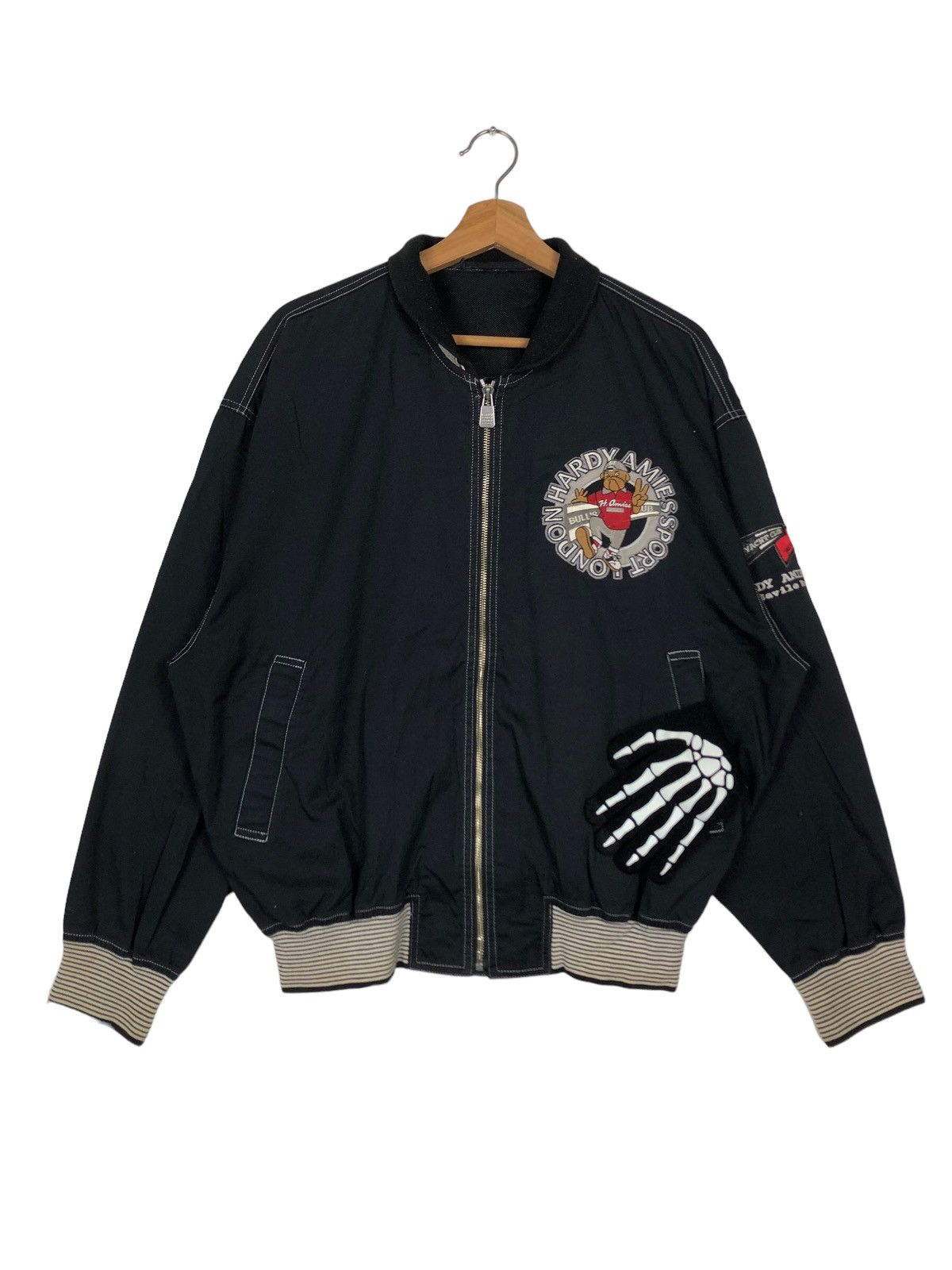 Japanese Brand 🔥Vintage Bomber Jacket Hardy Amies Big Logo Issey Miyake Size US L / EU 52-54 / 3 - 1 Thumbnail
