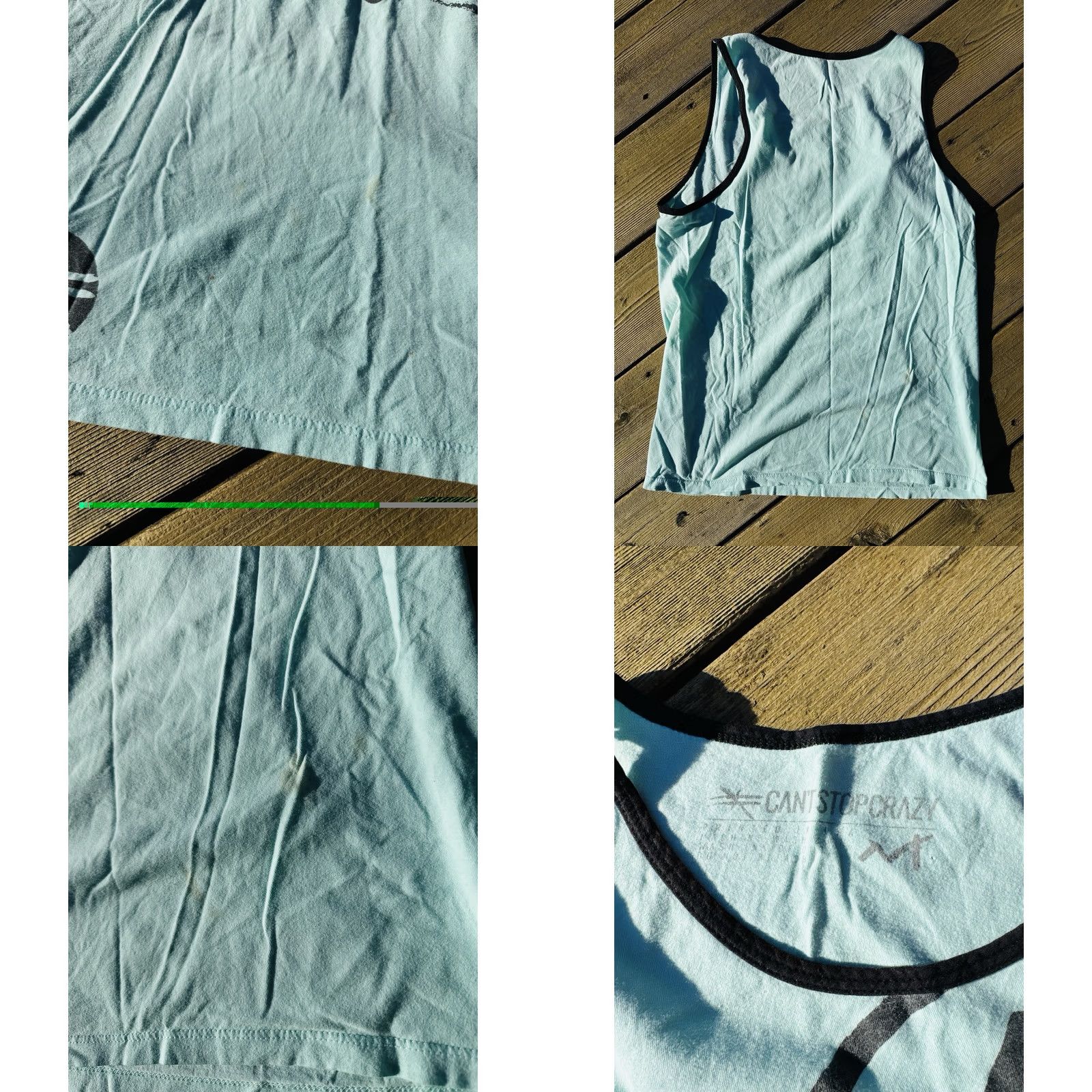 Vintage Cant Stop Crazy Tank Tops Lot 4 Gym Training MMA Workout Mens S M Black Charcoal Mint USA 90s? Size US M / EU 48-50 / 2 - 9 Thumbnail