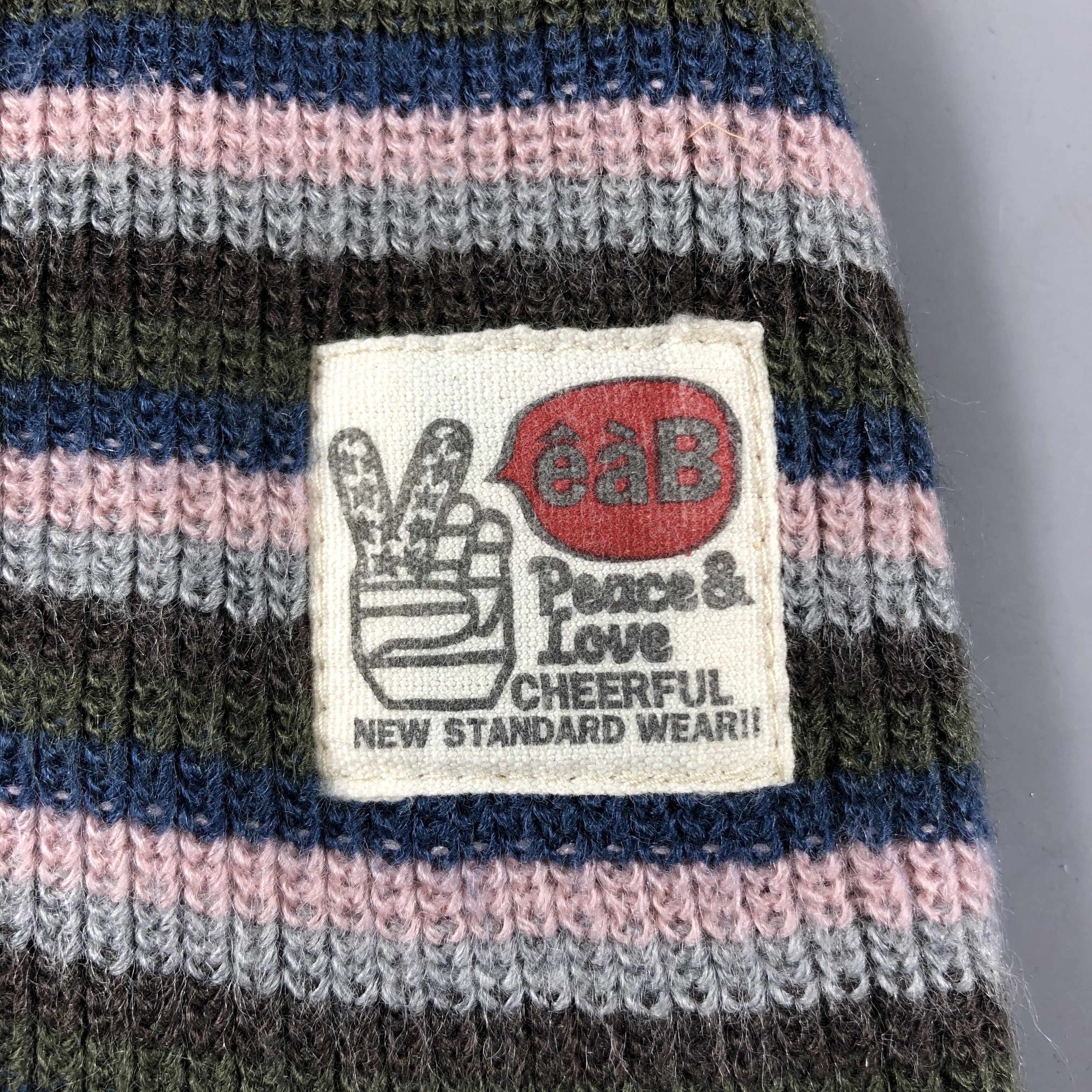 Vintage Womens EAB Stripe Beanie Snow Hat Snow Cap -D1211 Size ONE SIZE - 5 Thumbnail