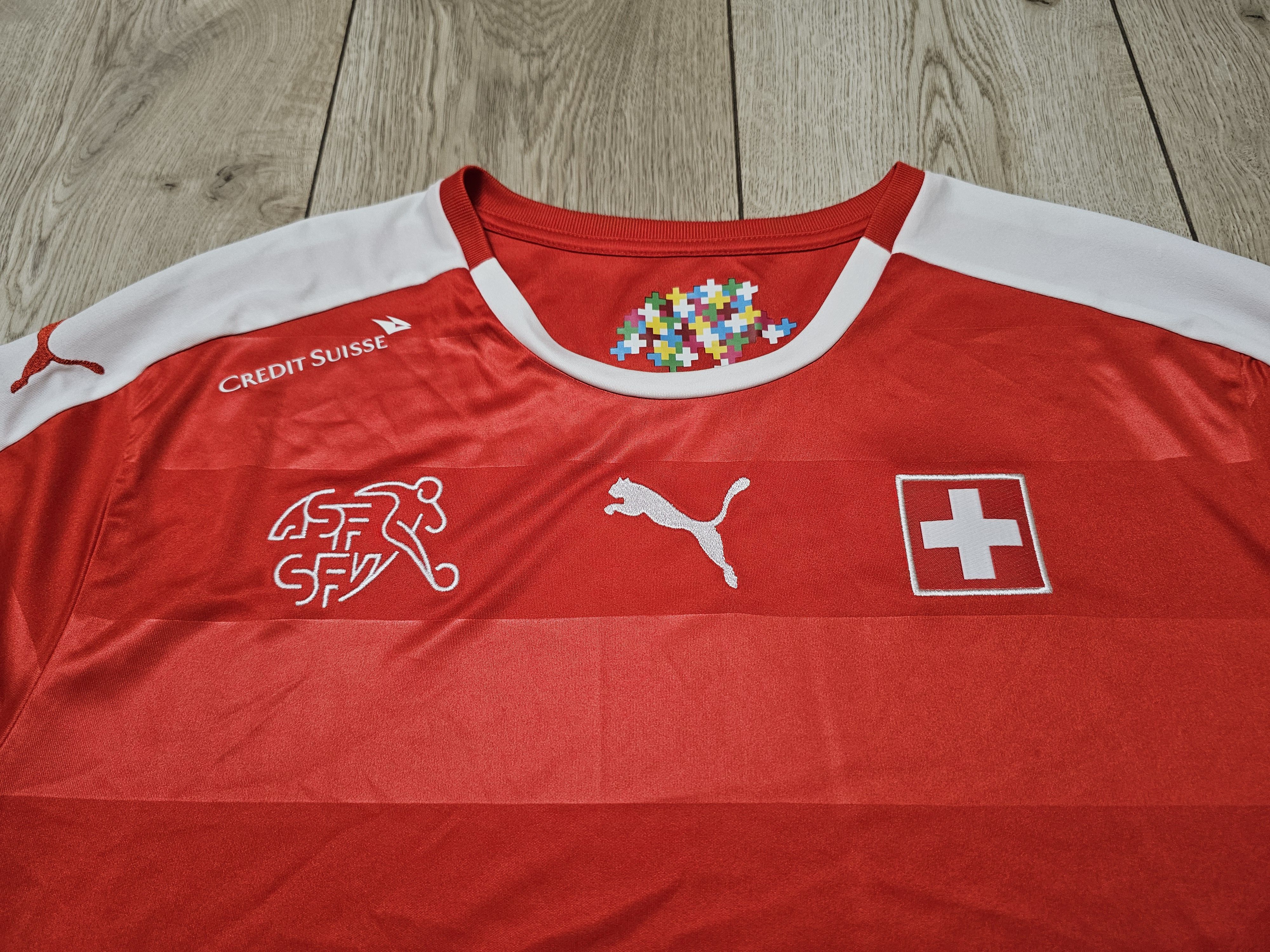 Puma SWITZERLAND 2016 2018 HOME FOOTBALL SHIRT SOCCER JERSEY Size US XL / EU 56 / 4 - 3 Thumbnail