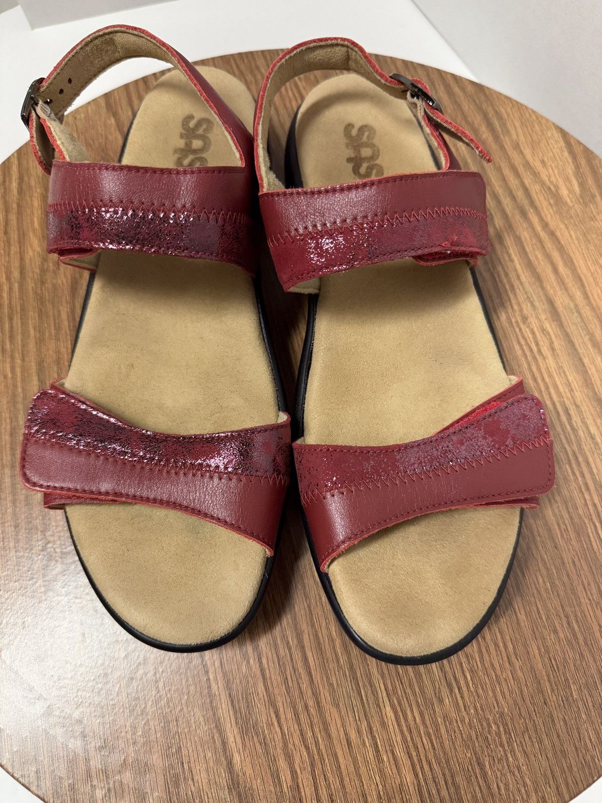 SAS SAS Nudu Heel Strap Sandal Ruby Cabernet Size 8 N (narrow) Size US 8 / IT 38 - 1 Thumbnail