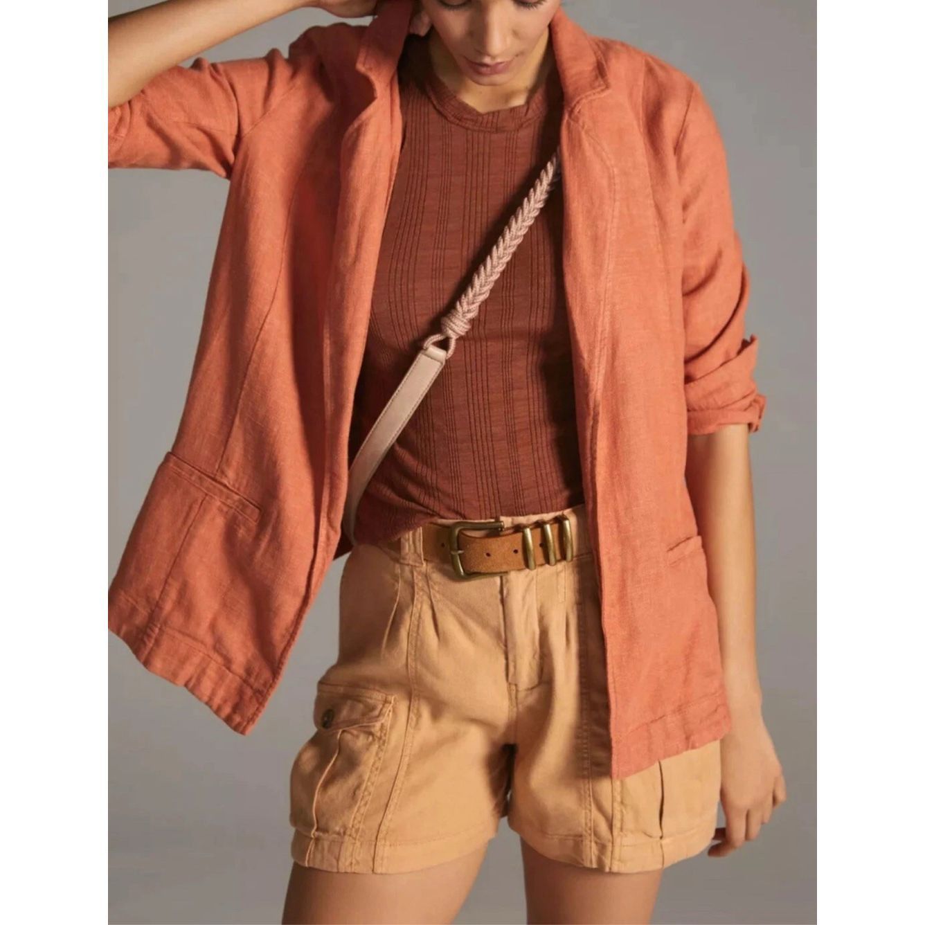 Anthropologie Anthropologie Vintage Washed Linen blend Blazer oversized bo Size M / US 6-8 / IT 42-44 - 1 Thumbnail
