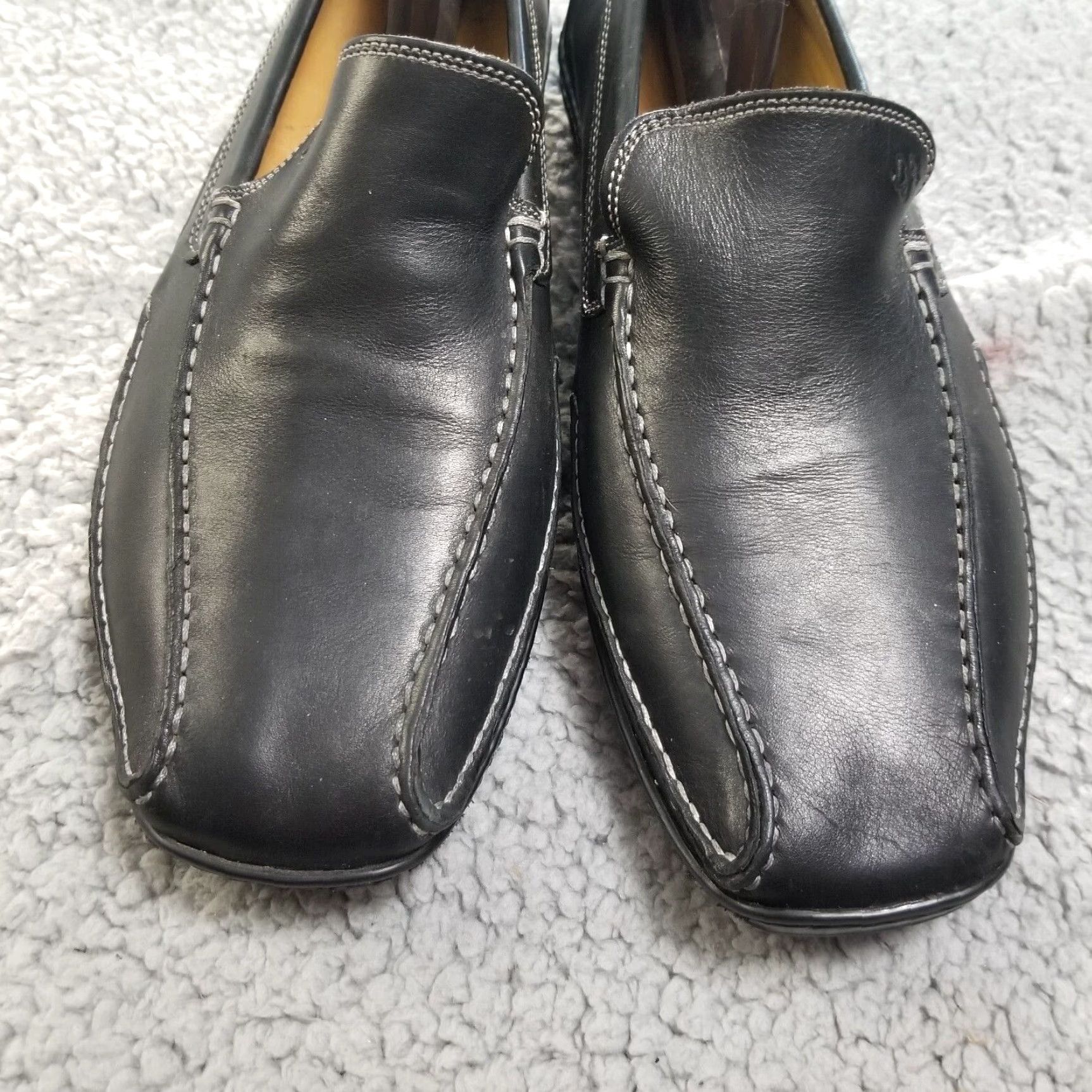 Donald Pliner DONALD J PLINER Leather Loafers Size 9.5 Black Italy Mens Size US 9.5 / EU 42-43 - 4 Thumbnail